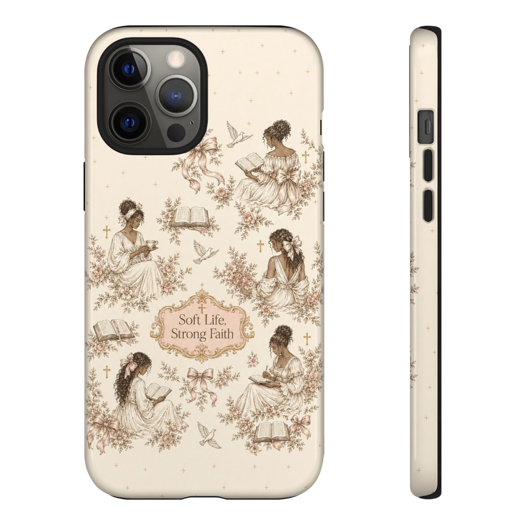 Soft Life, Strong Faith Vintage Christian Phone Case