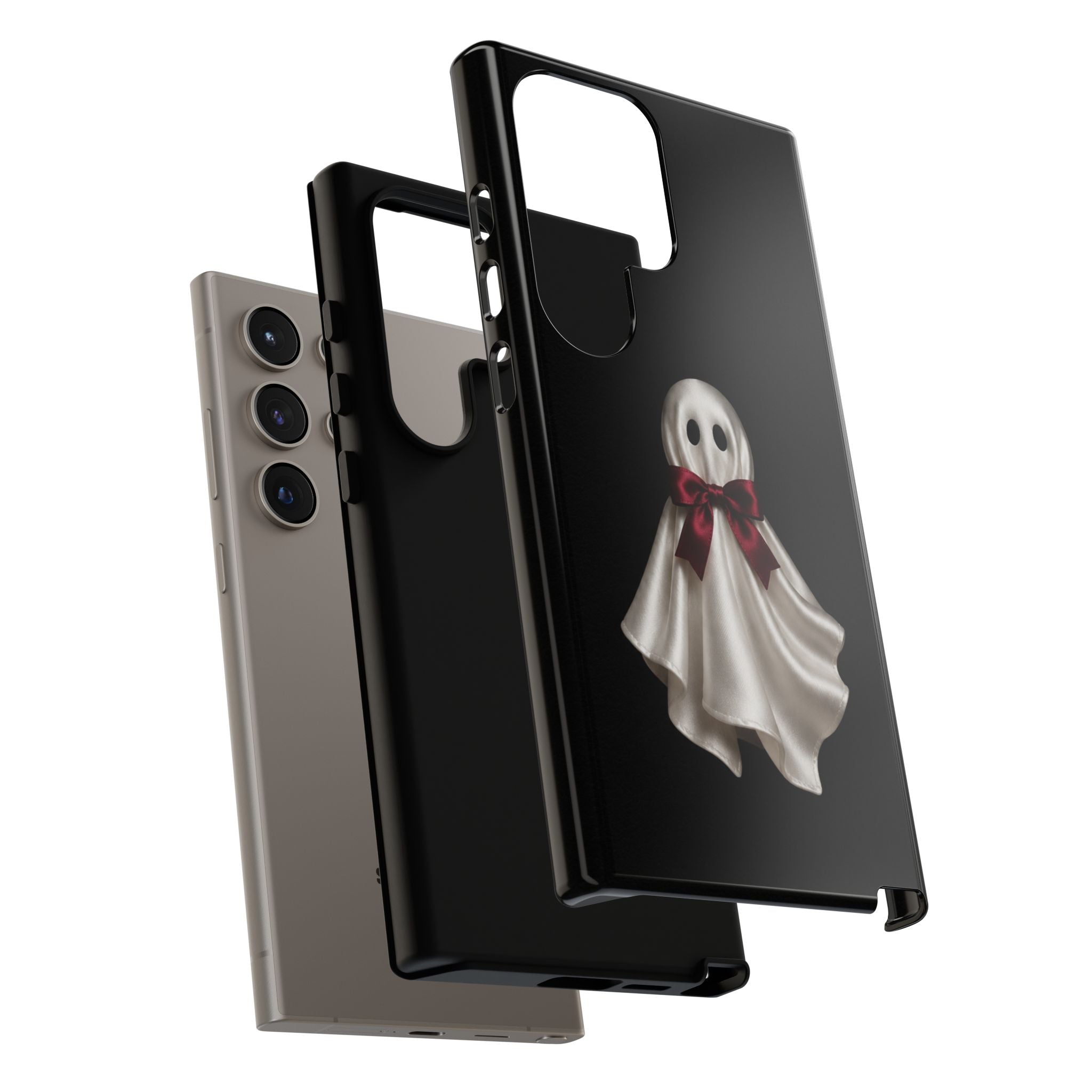 Burgundy Bow Ghost Spooky Phone Case