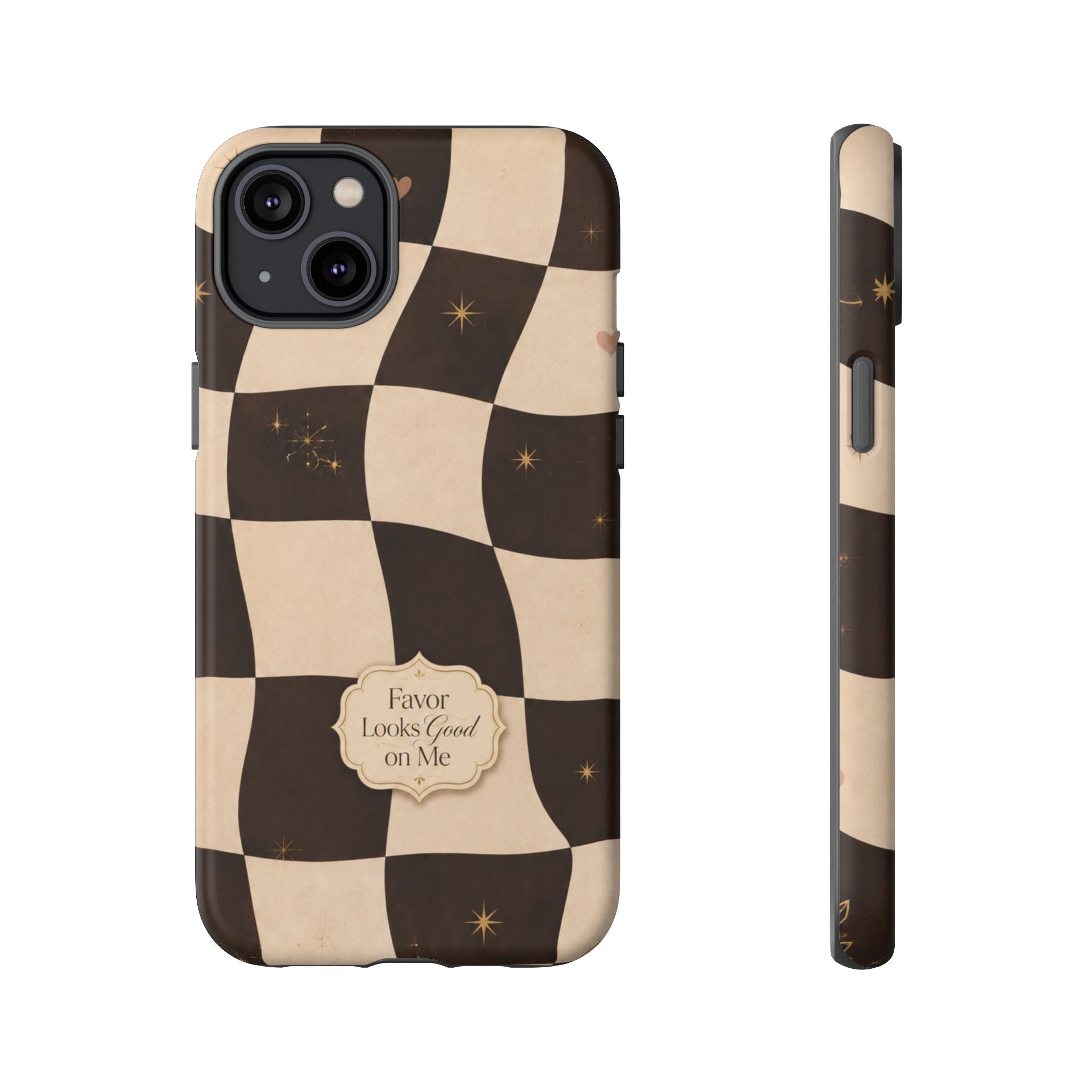 Favor Looks Good on Me Vintage Checkerboard Phone Case