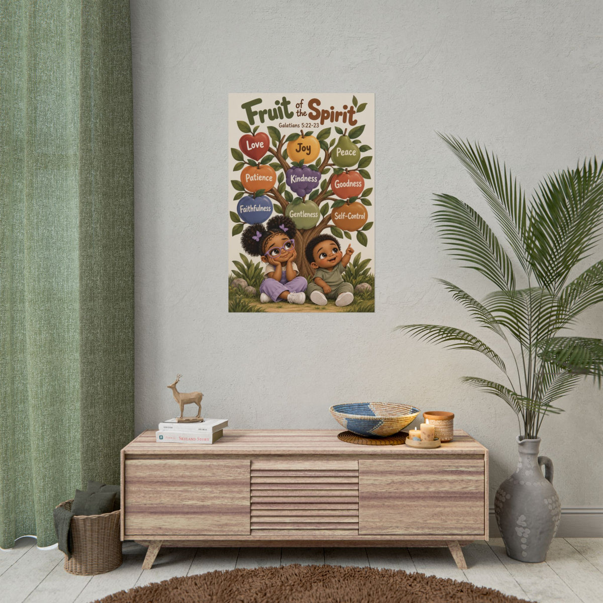 Fruit of the Spirit Christian Kids Poster | Galatians 5:22–23 Wall Art
