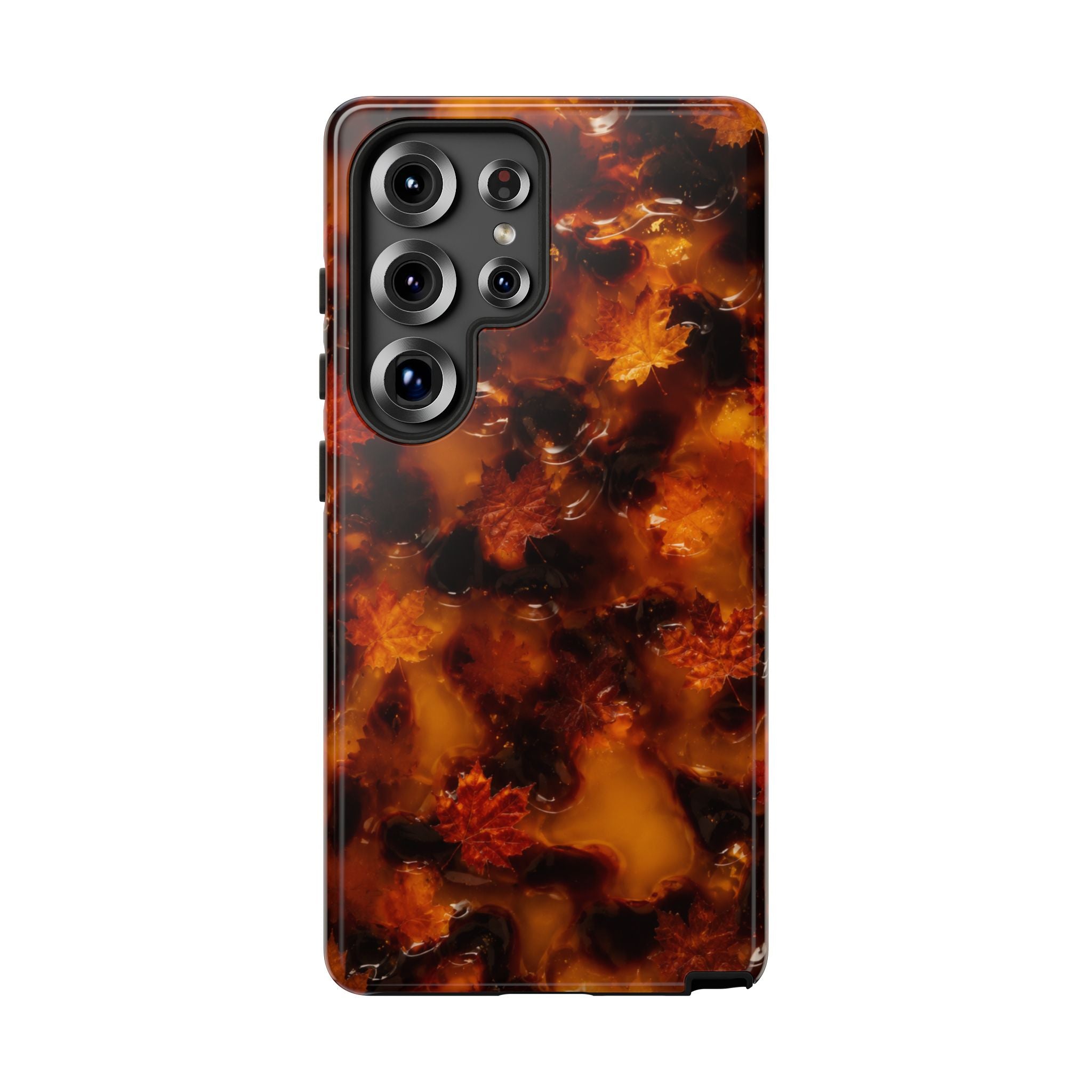 Amber Autumn Maple Leaf Phone Case