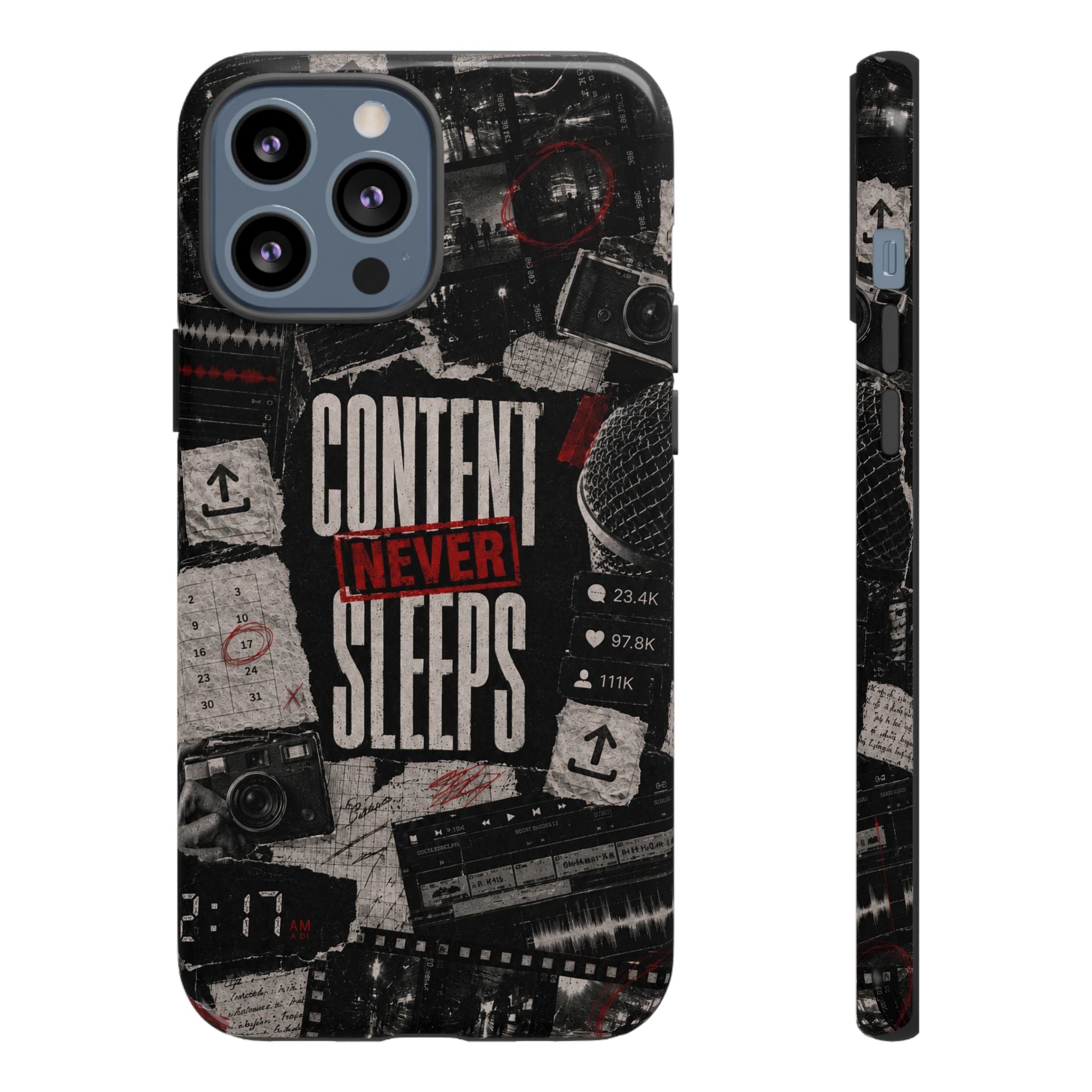 Content Never Sleeps Creator Phone Case
