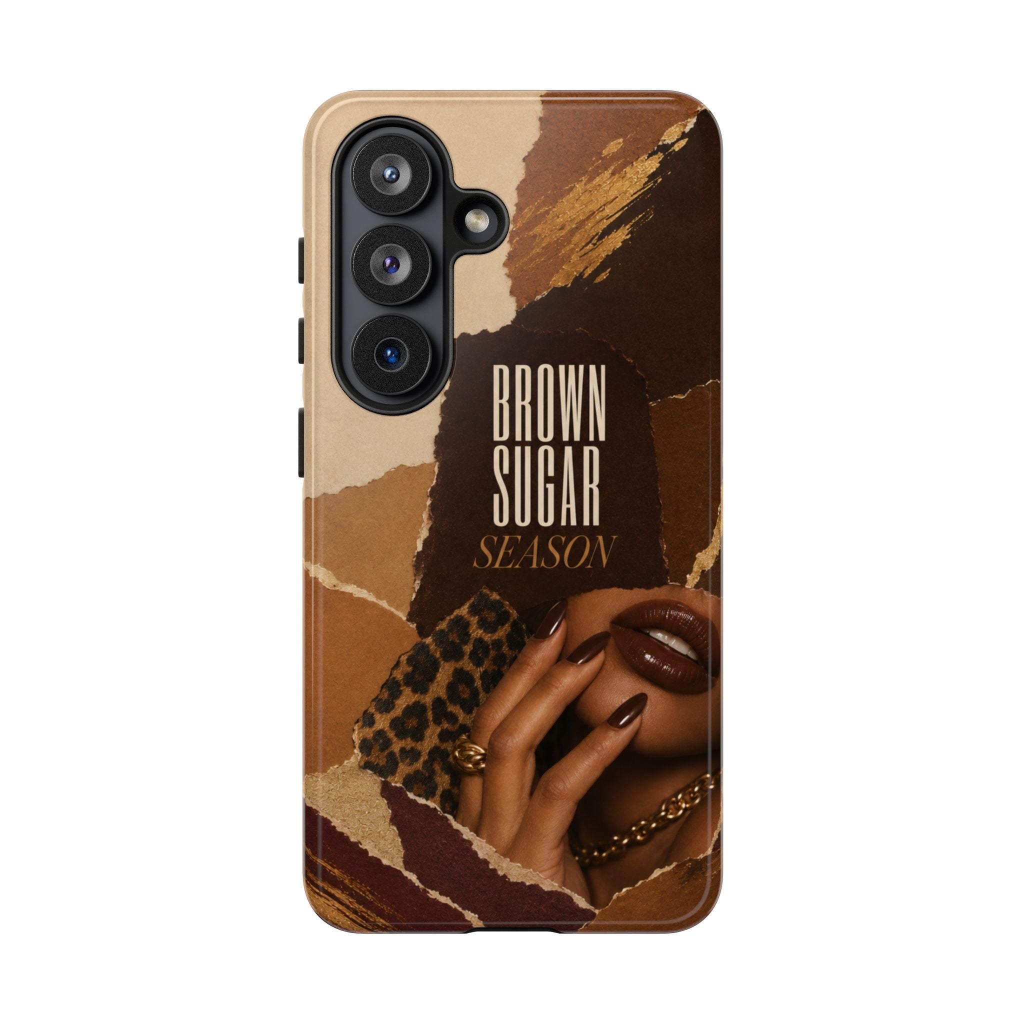 Brown Sugar Season Leopard Collage Phone Case