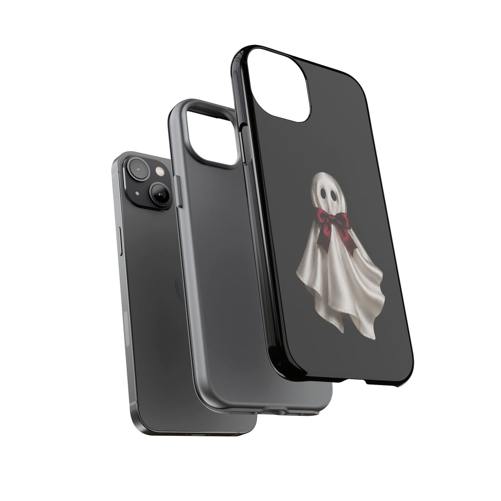 Burgundy Bow Ghost Spooky Phone Case