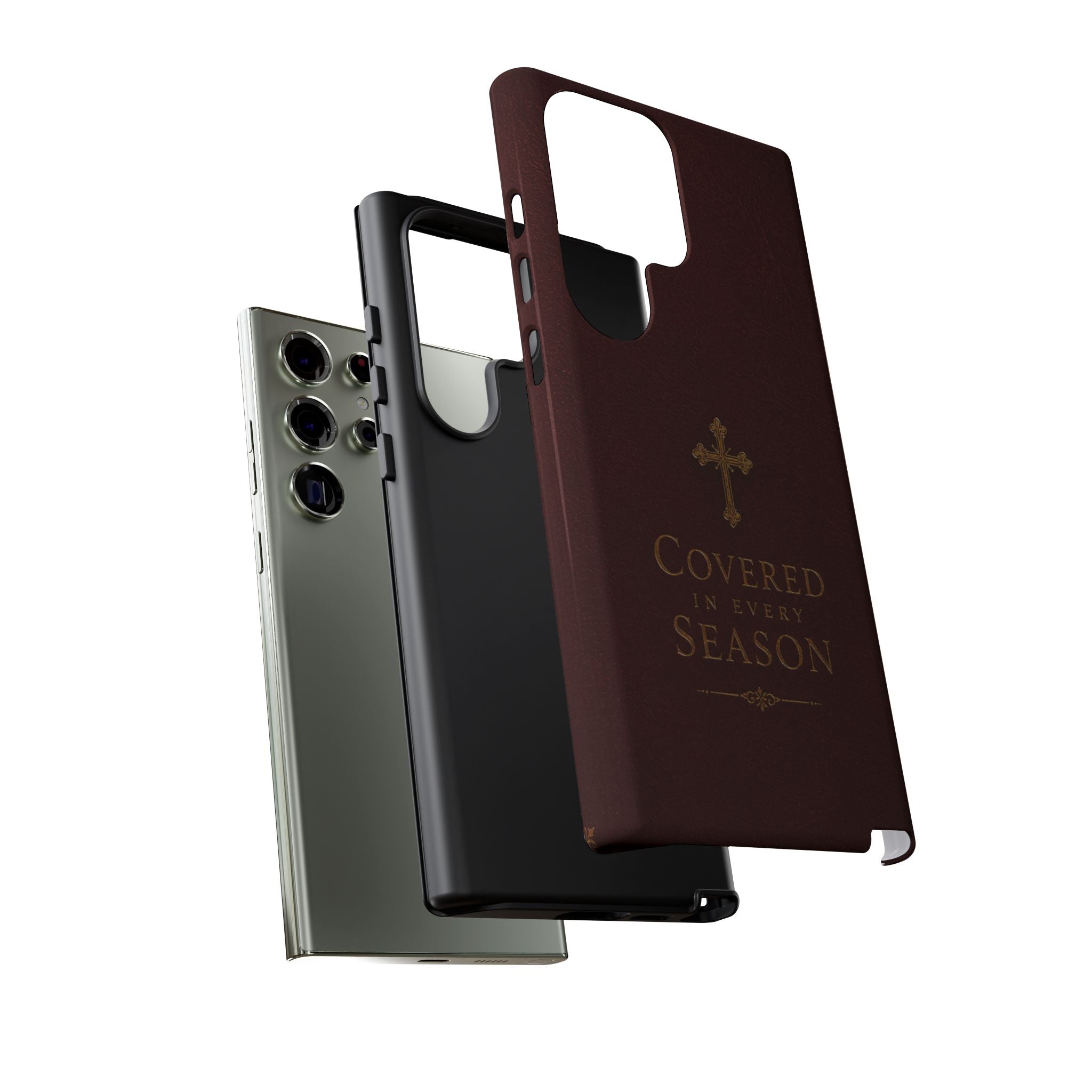 Covered in Every Season Christian Cross Phone Case