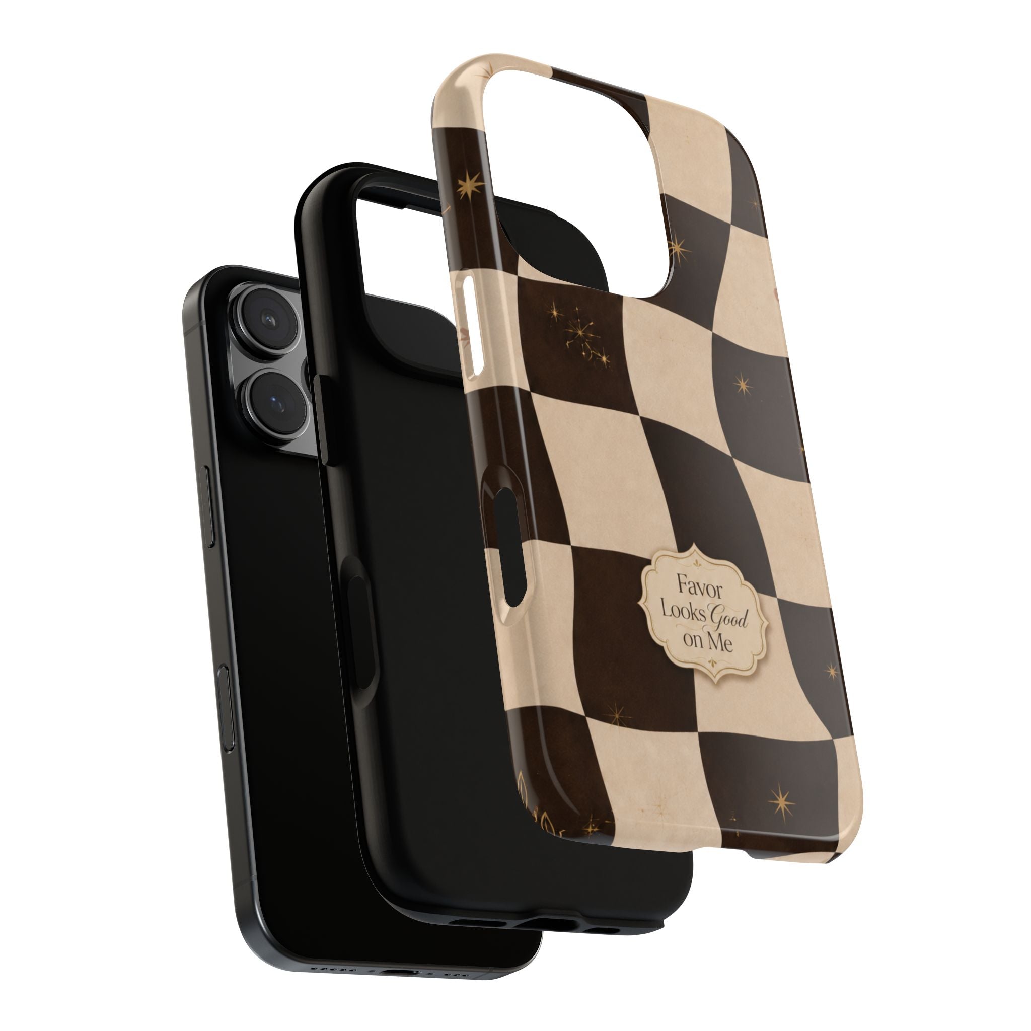 Favor Looks Good on Me Vintage Checkerboard Phone Case