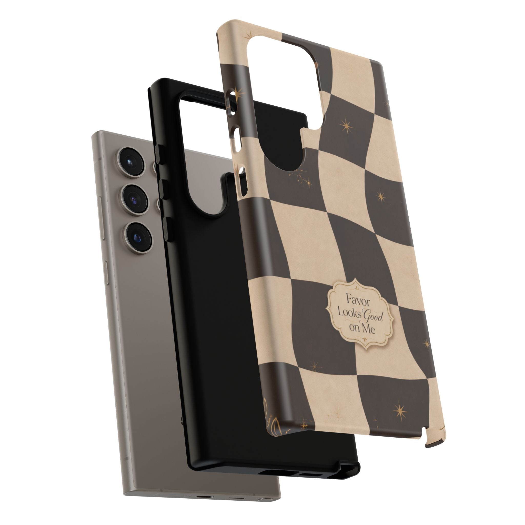 Favor Looks Good on Me Vintage Checkerboard Phone Case