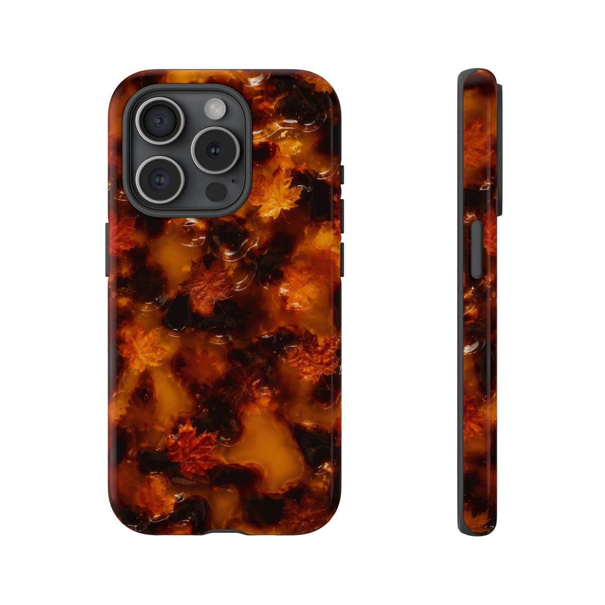 Amber Autumn Maple Leaf Phone Case
