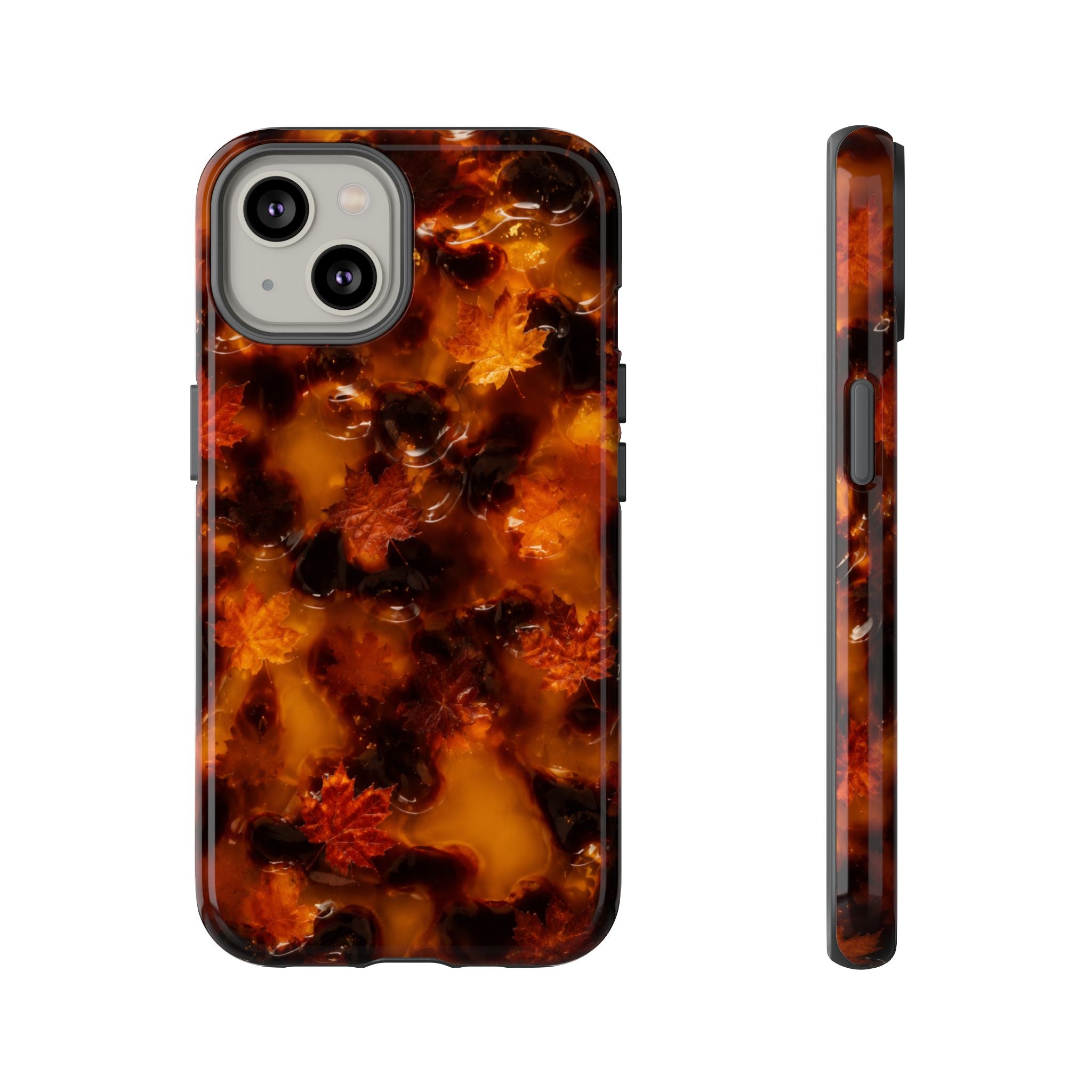 Amber Autumn Maple Leaf Phone Case