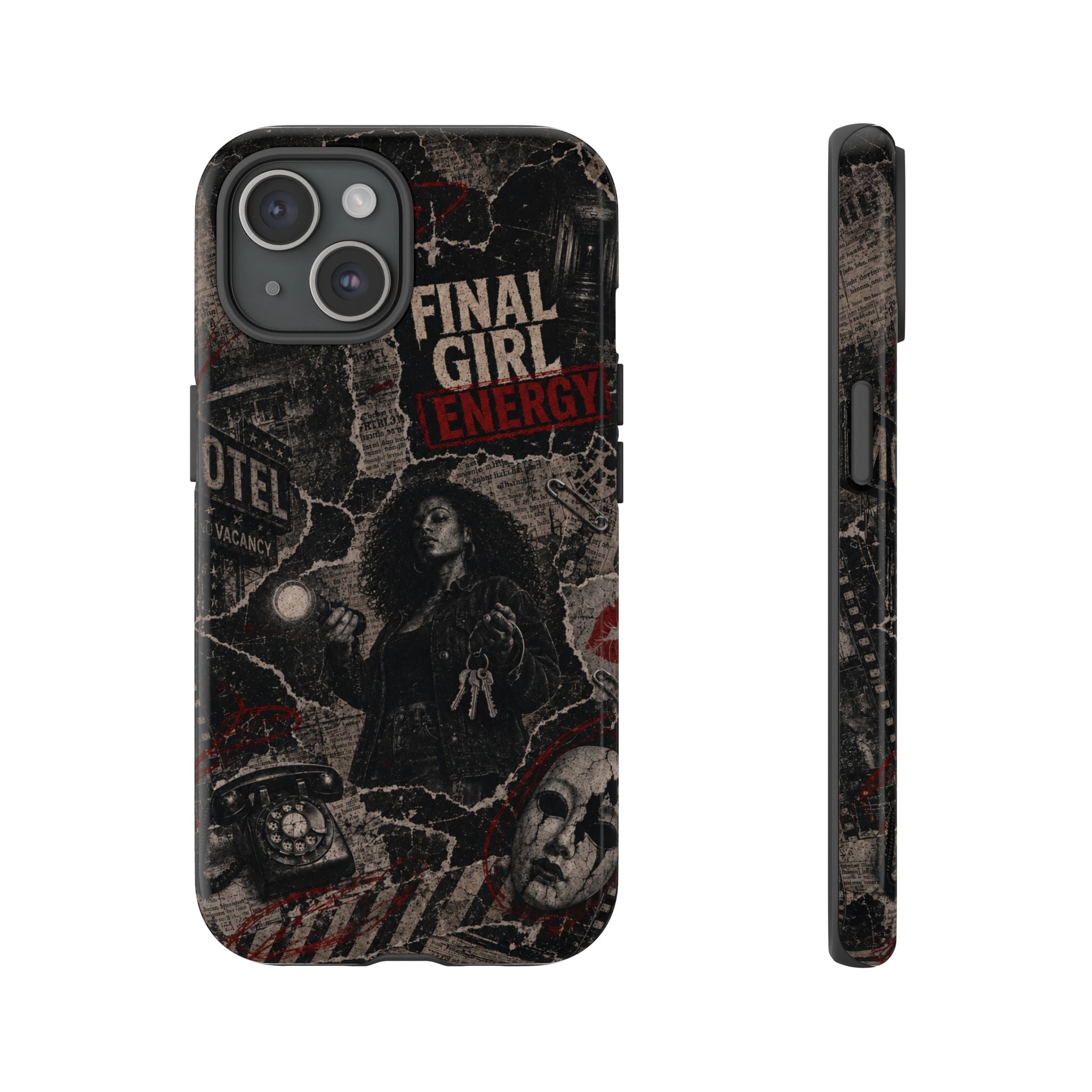 Final Girl Energy Horror Collage Phone Case