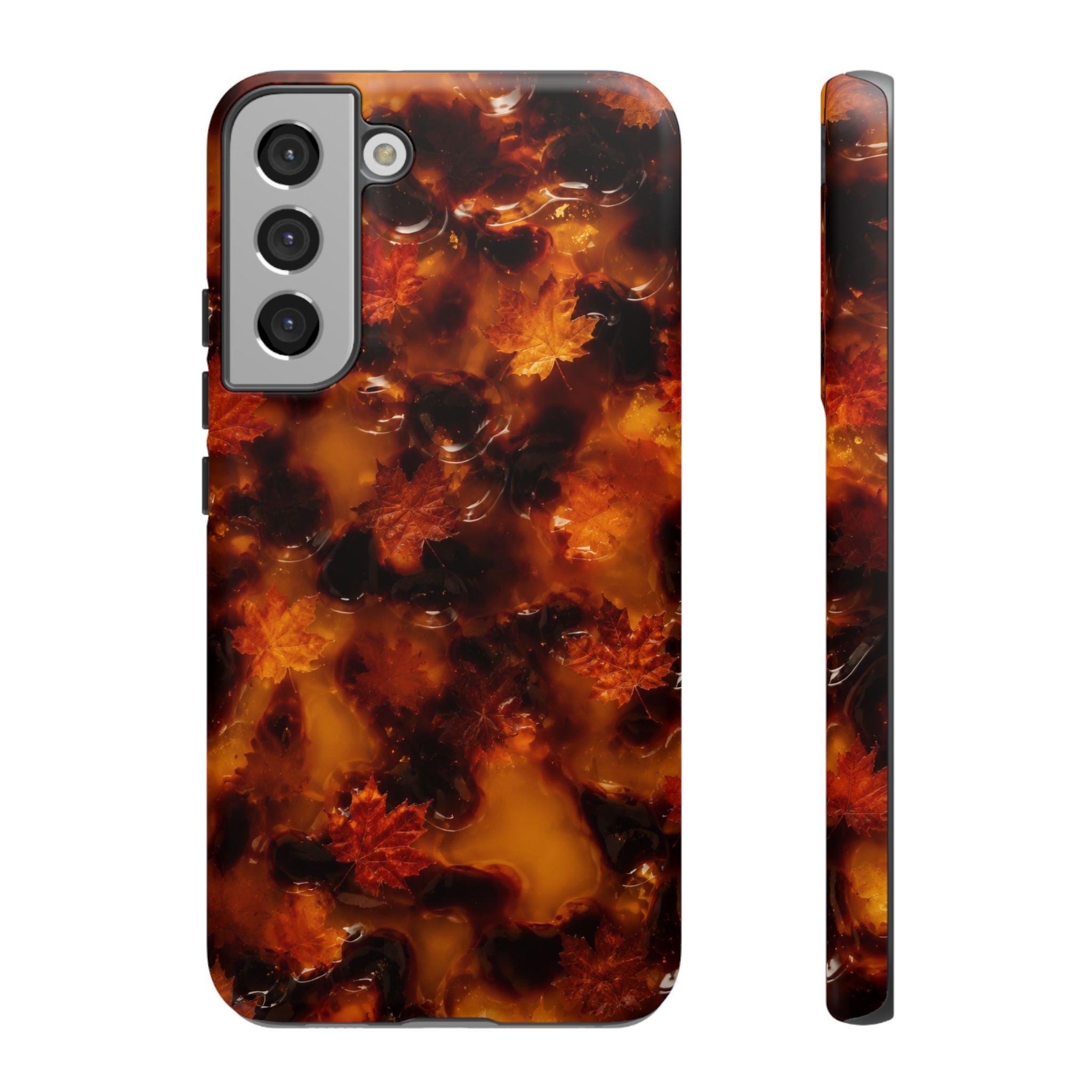 Amber Autumn Maple Leaf Phone Case