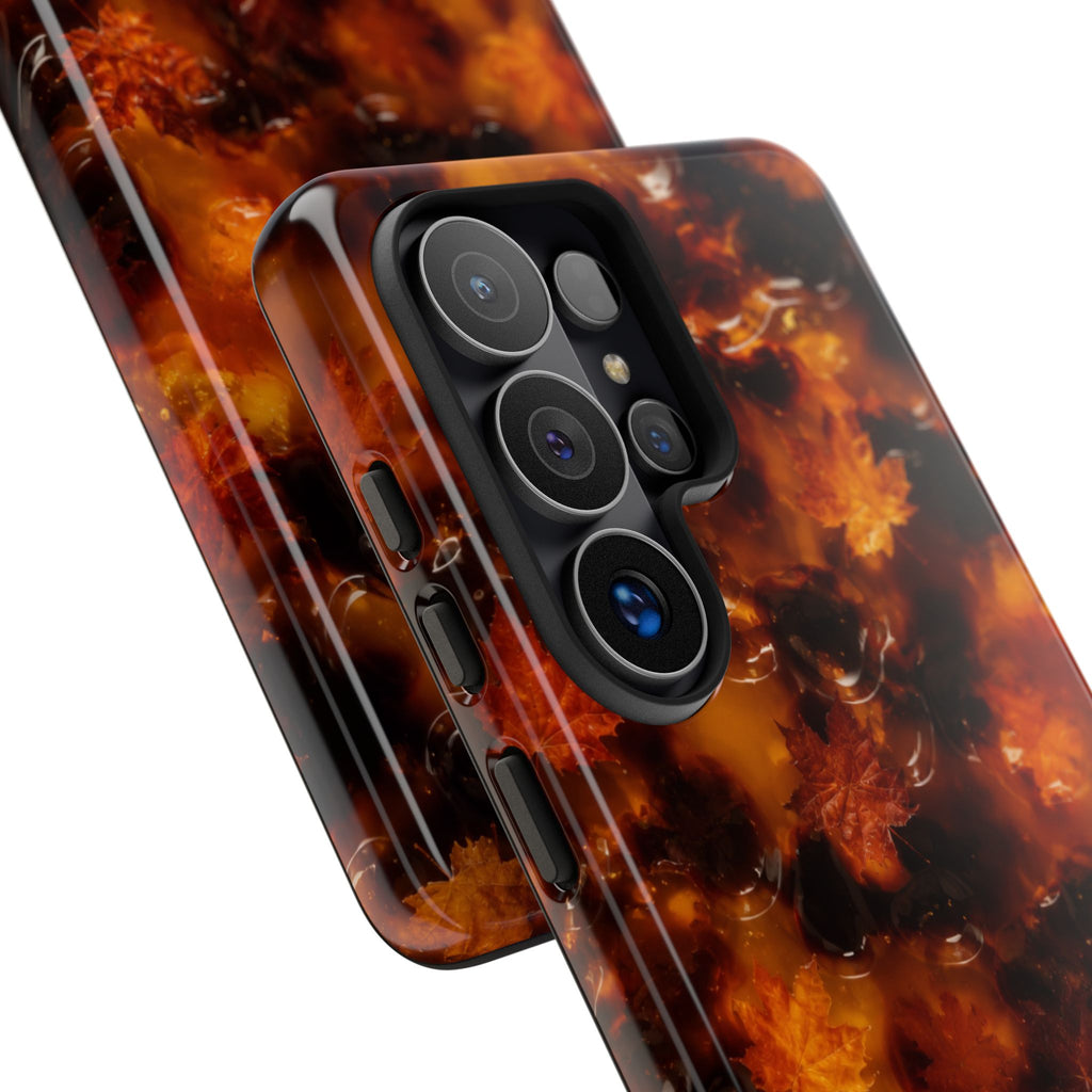 Amber Autumn Maple Leaf Phone Case