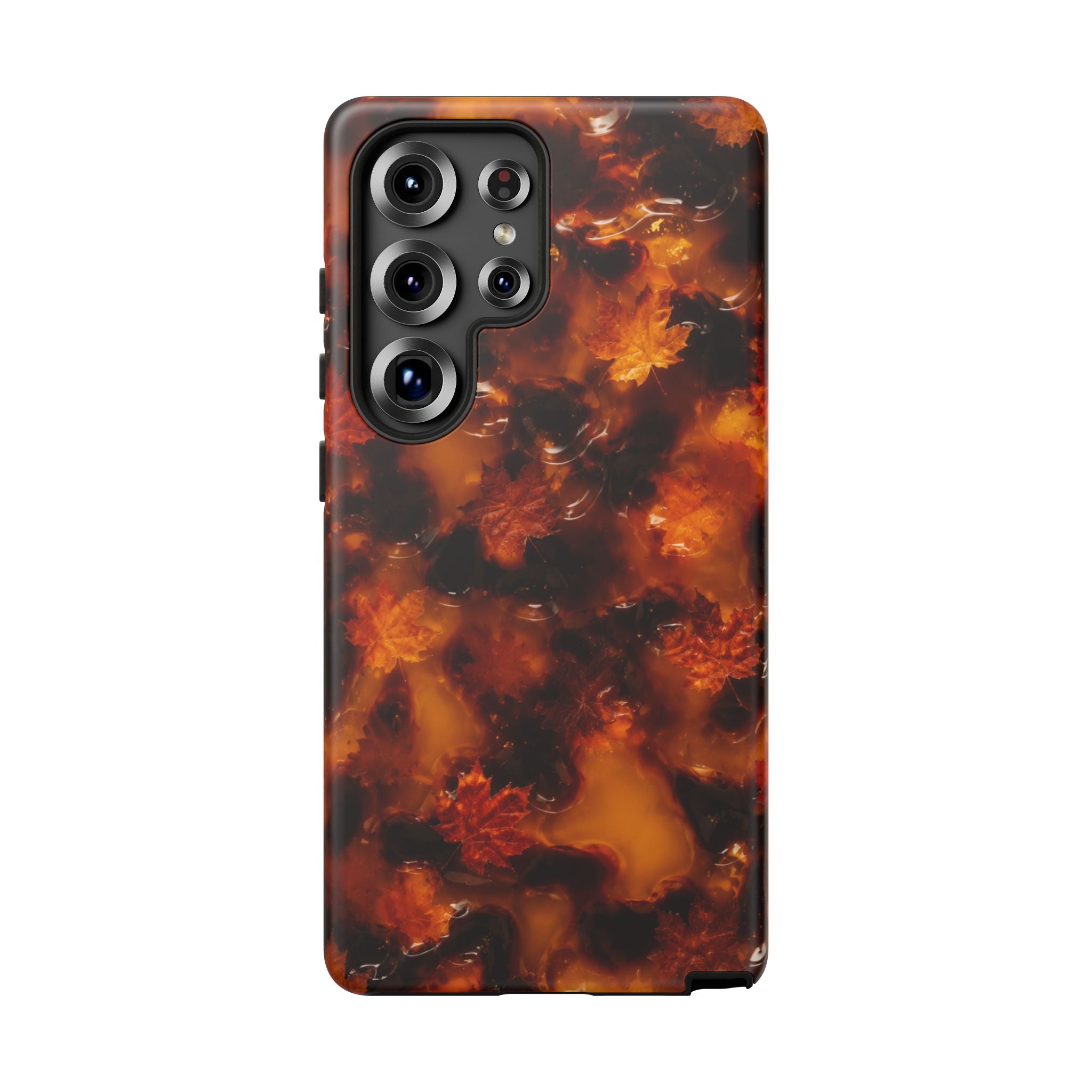 Amber Autumn Maple Leaf Phone Case