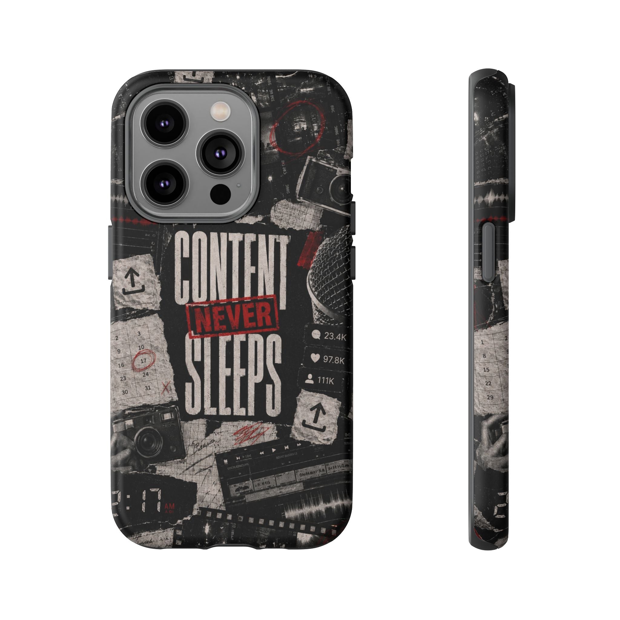 Content Never Sleeps Creator Phone Case