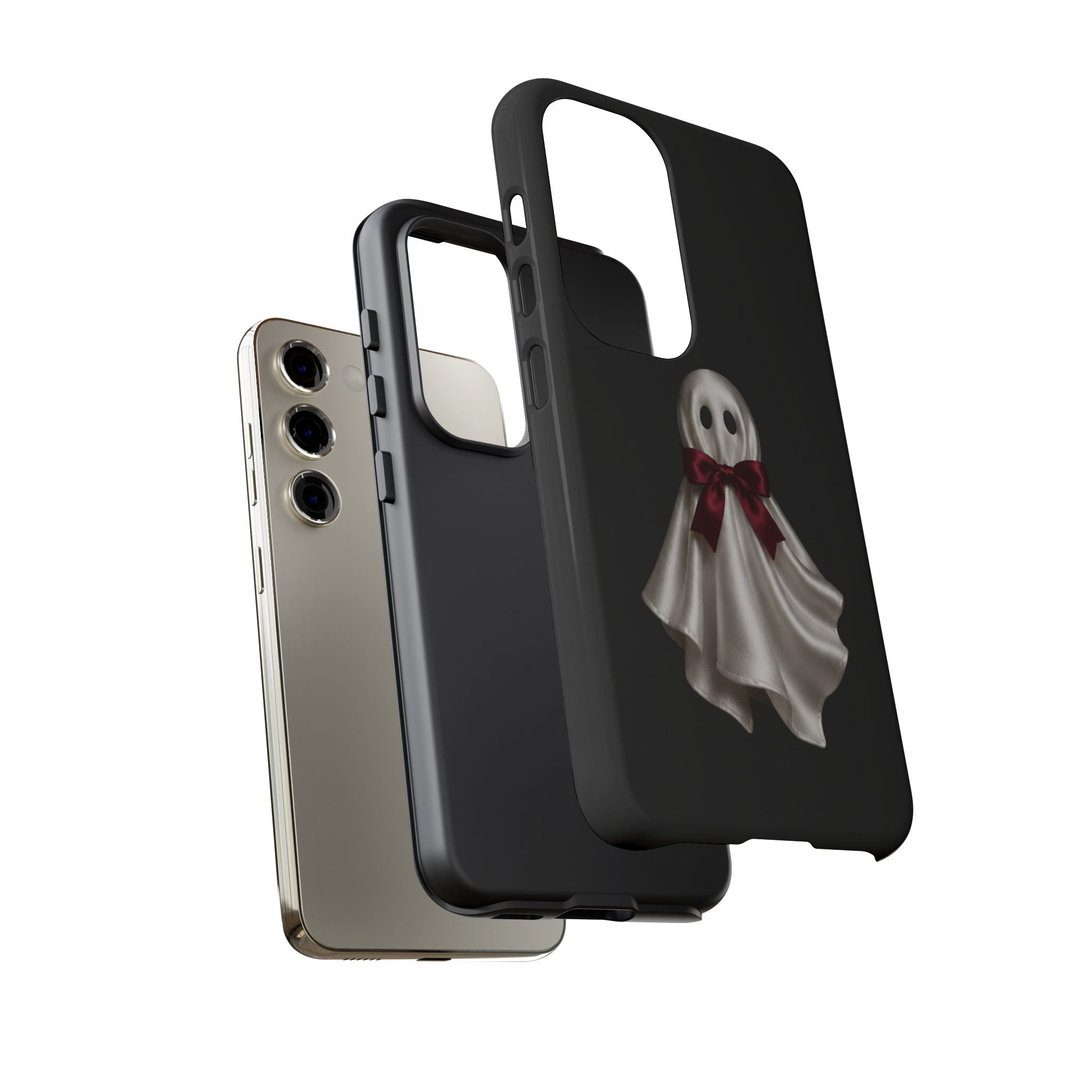 Burgundy Bow Ghost Spooky Phone Case