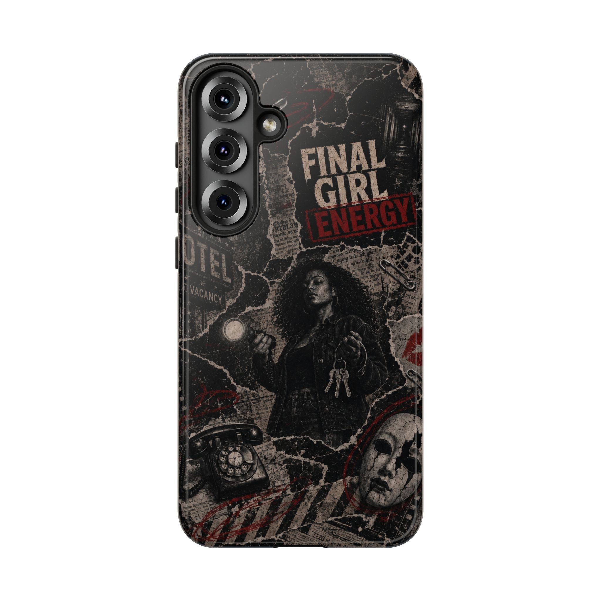 Final Girl Energy Horror Collage Phone Case
