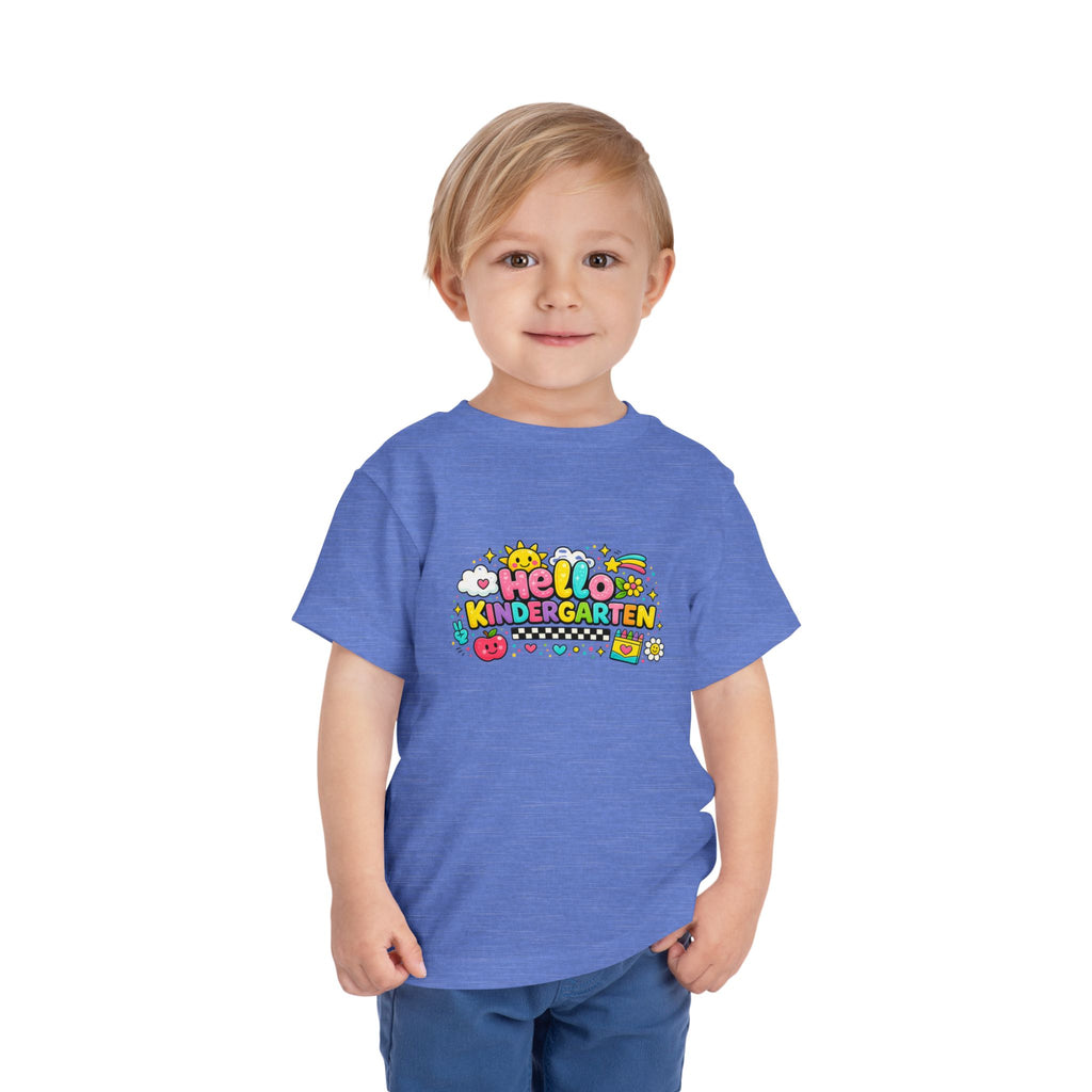 Hello Kindergarten Toddler Tee - Back to School Cute Kids Shirt