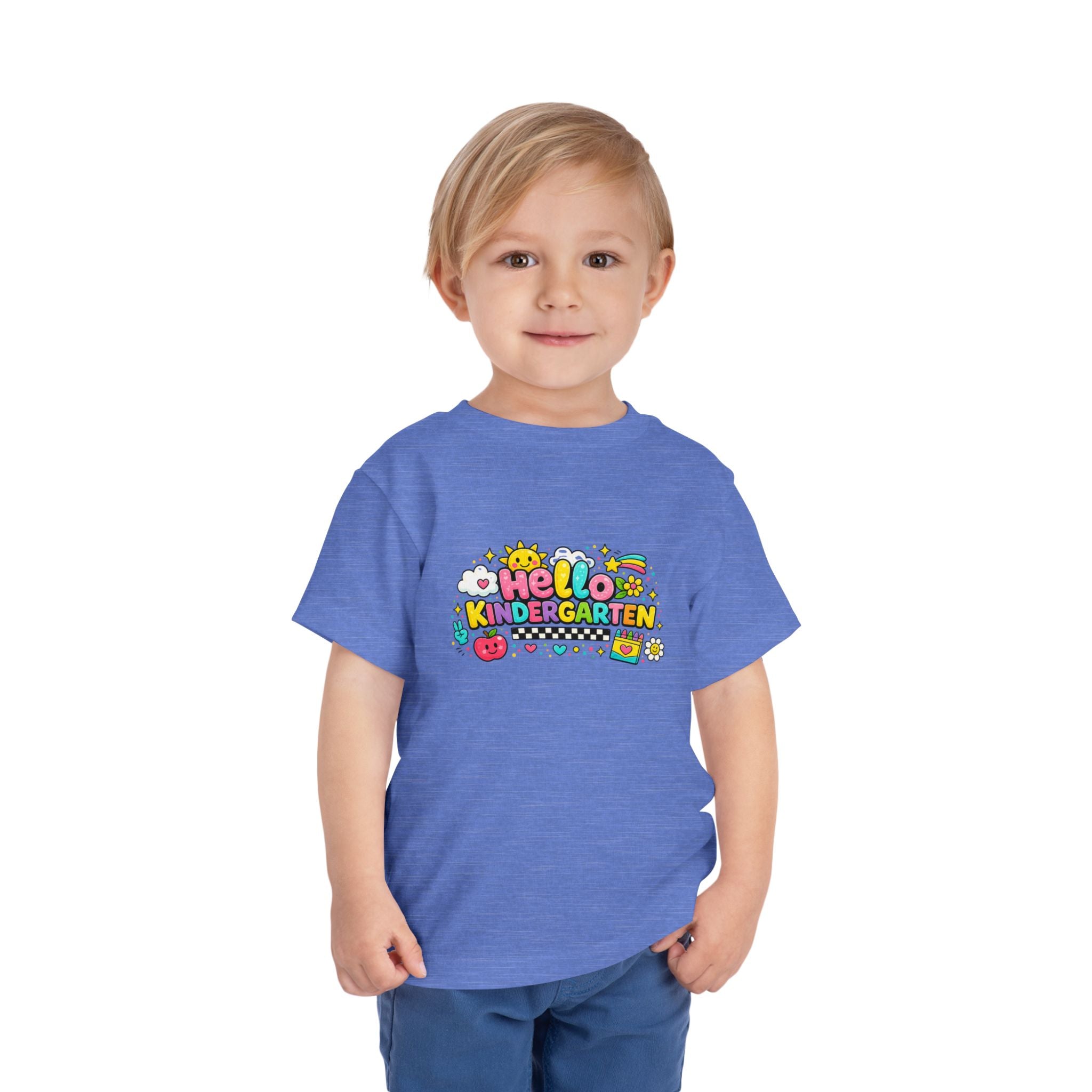 Hello Kindergarten Toddler Tee - Back to School Cute Kids Shirt