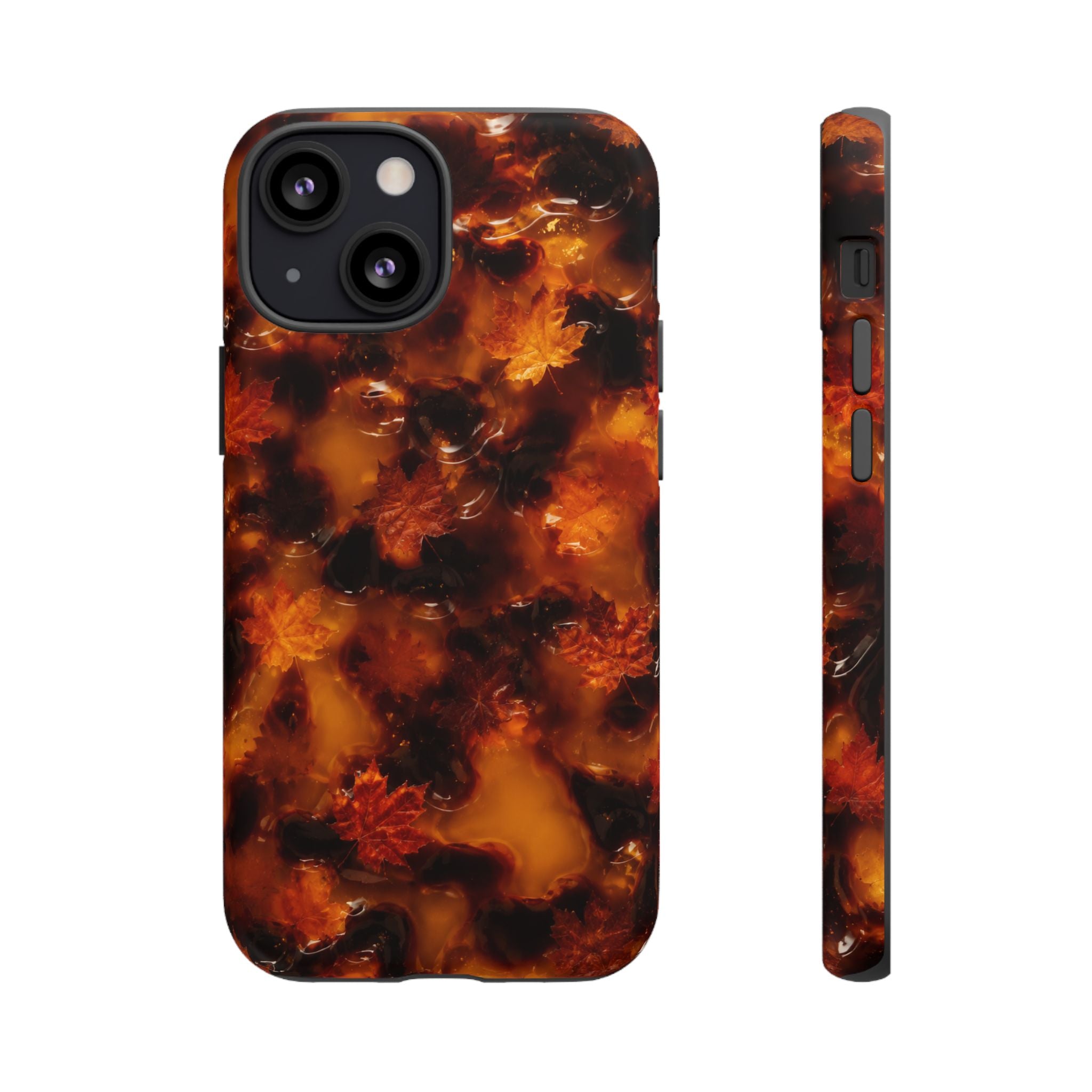 Amber Autumn Maple Leaf Phone Case