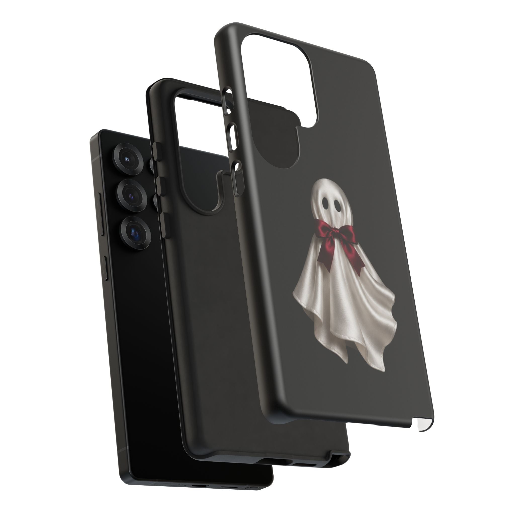 Burgundy Bow Ghost Spooky Phone Case