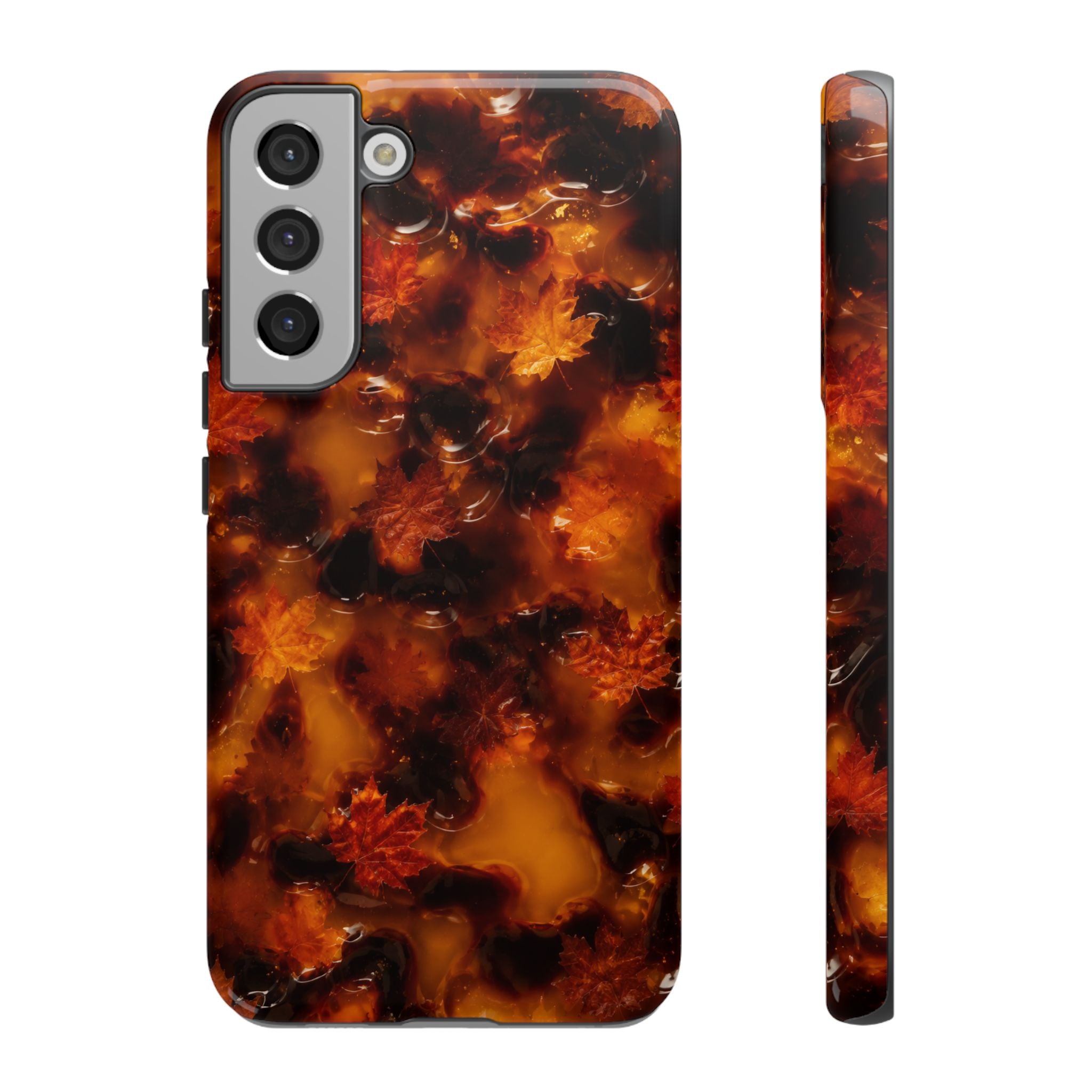 Amber Autumn Maple Leaf Phone Case