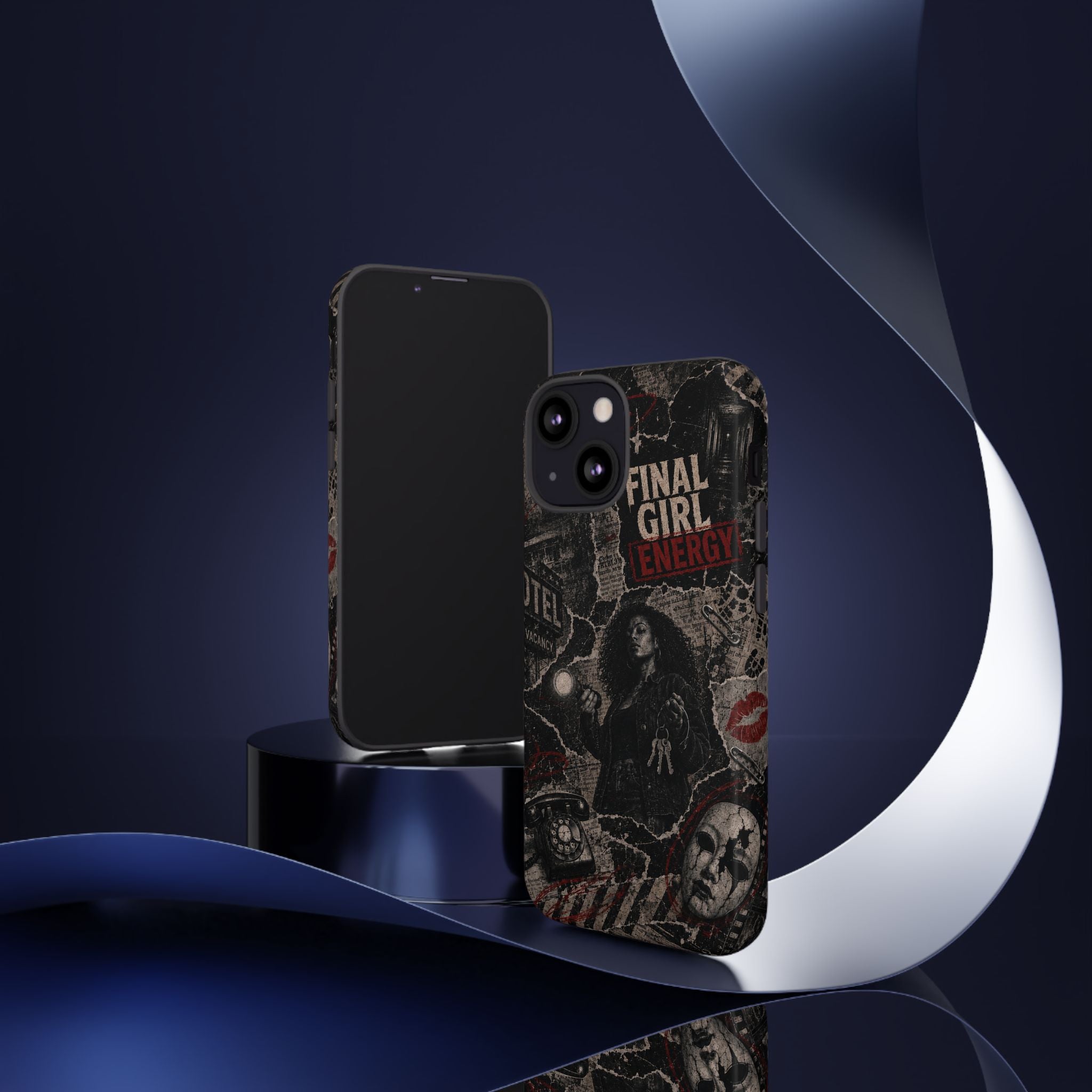 Final Girl Energy Horror Collage Phone Case