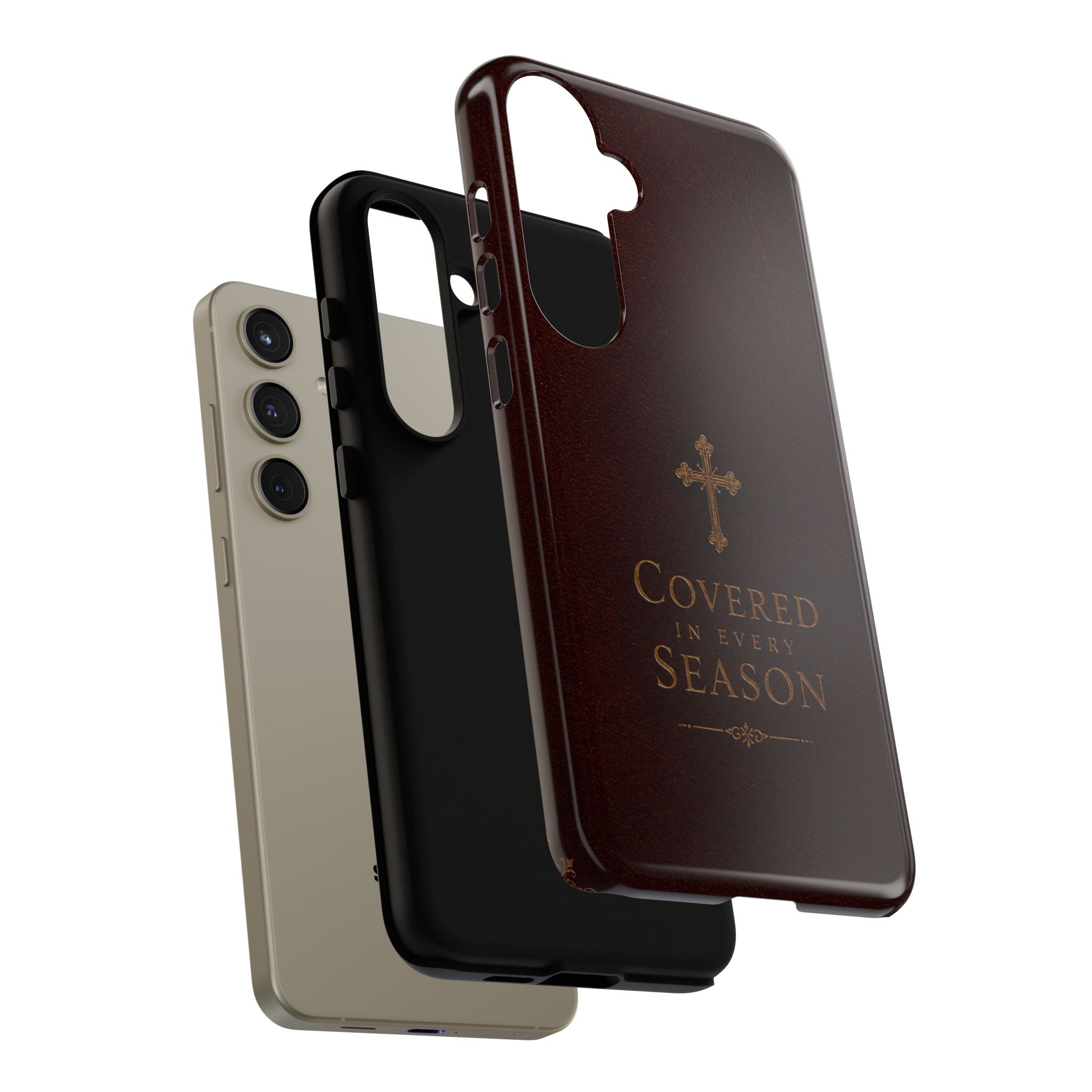 Covered in Every Season Christian Cross Phone Case