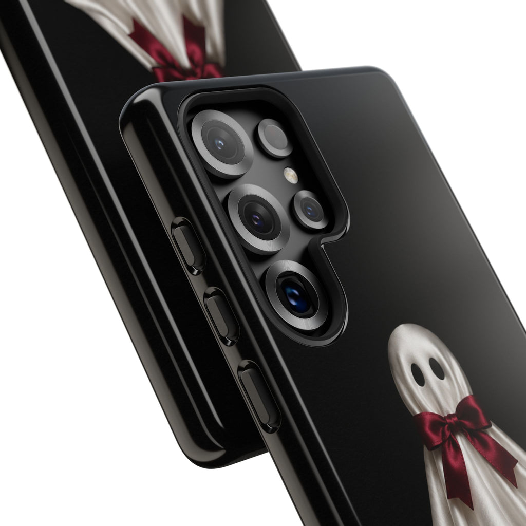 Burgundy Bow Ghost Spooky Phone Case