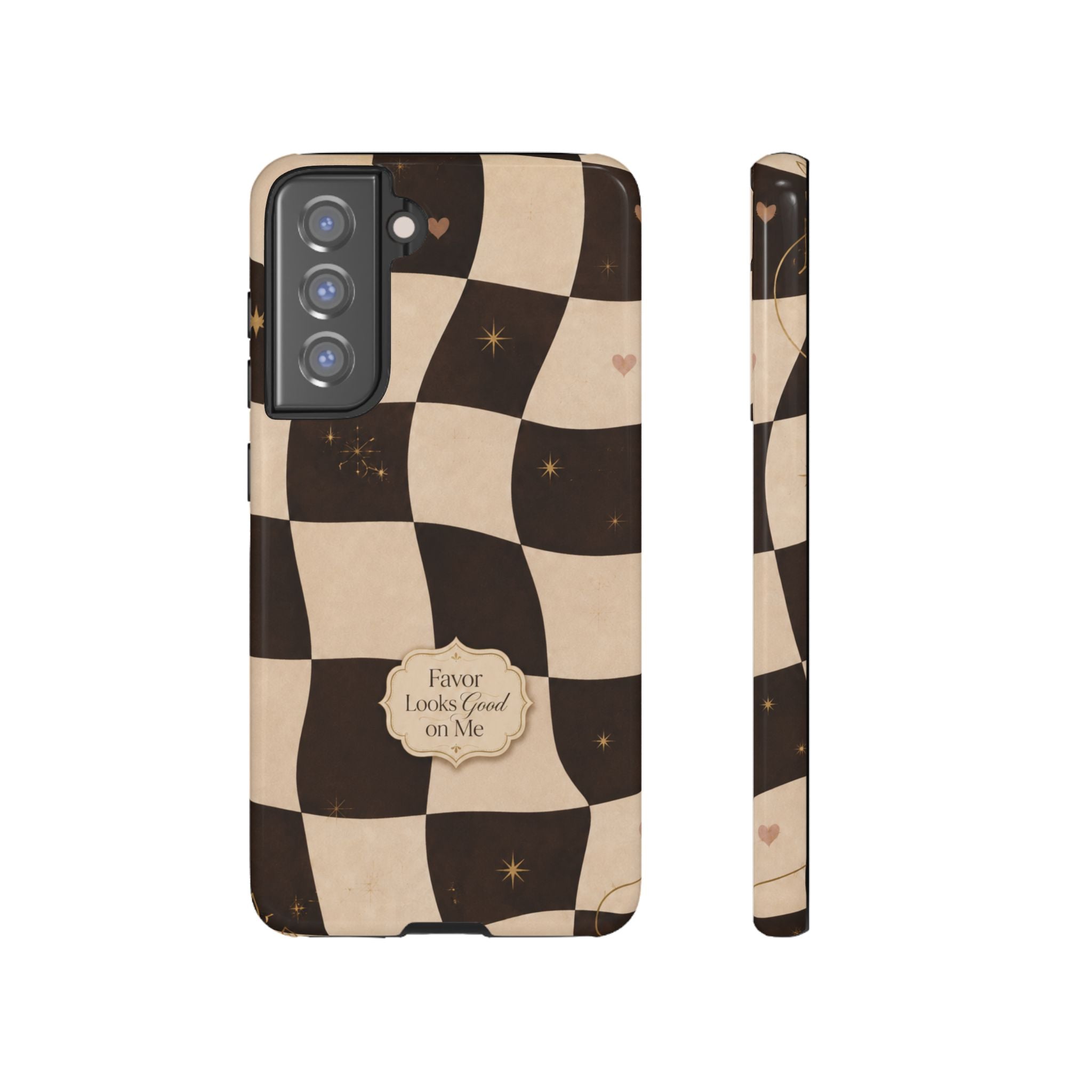 Favor Looks Good on Me Vintage Checkerboard Phone Case