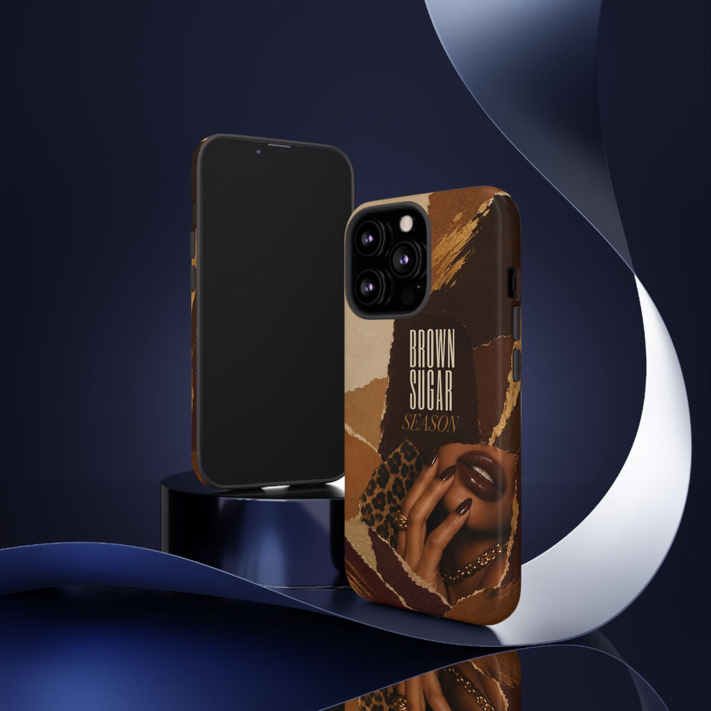 Brown Sugar Season Leopard Collage Phone Case