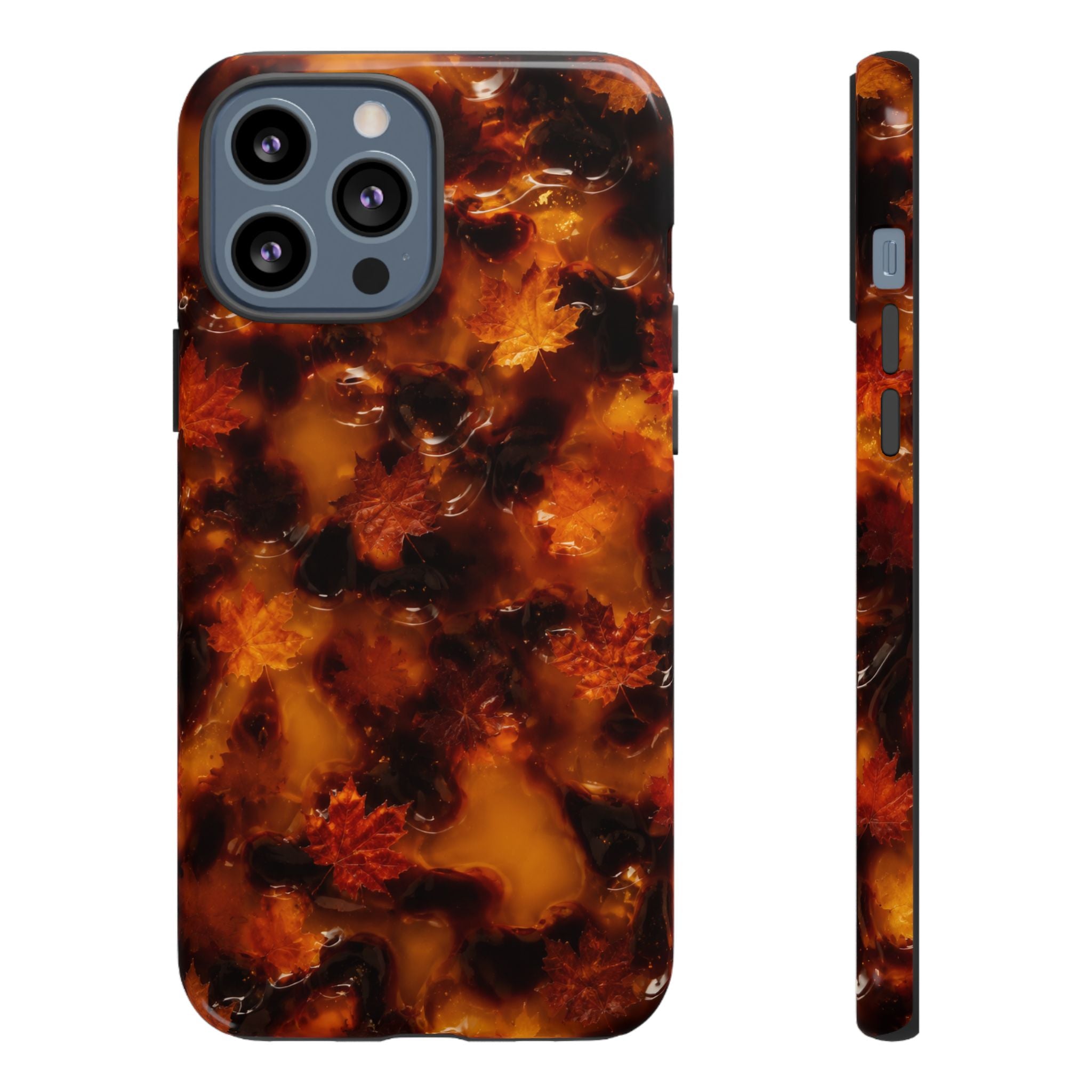 Amber Autumn Maple Leaf Phone Case