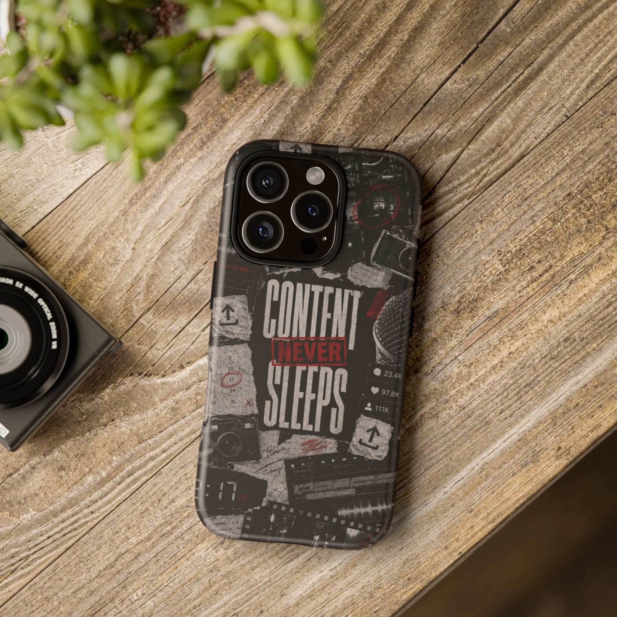 Content Never Sleeps Creator Phone Case
