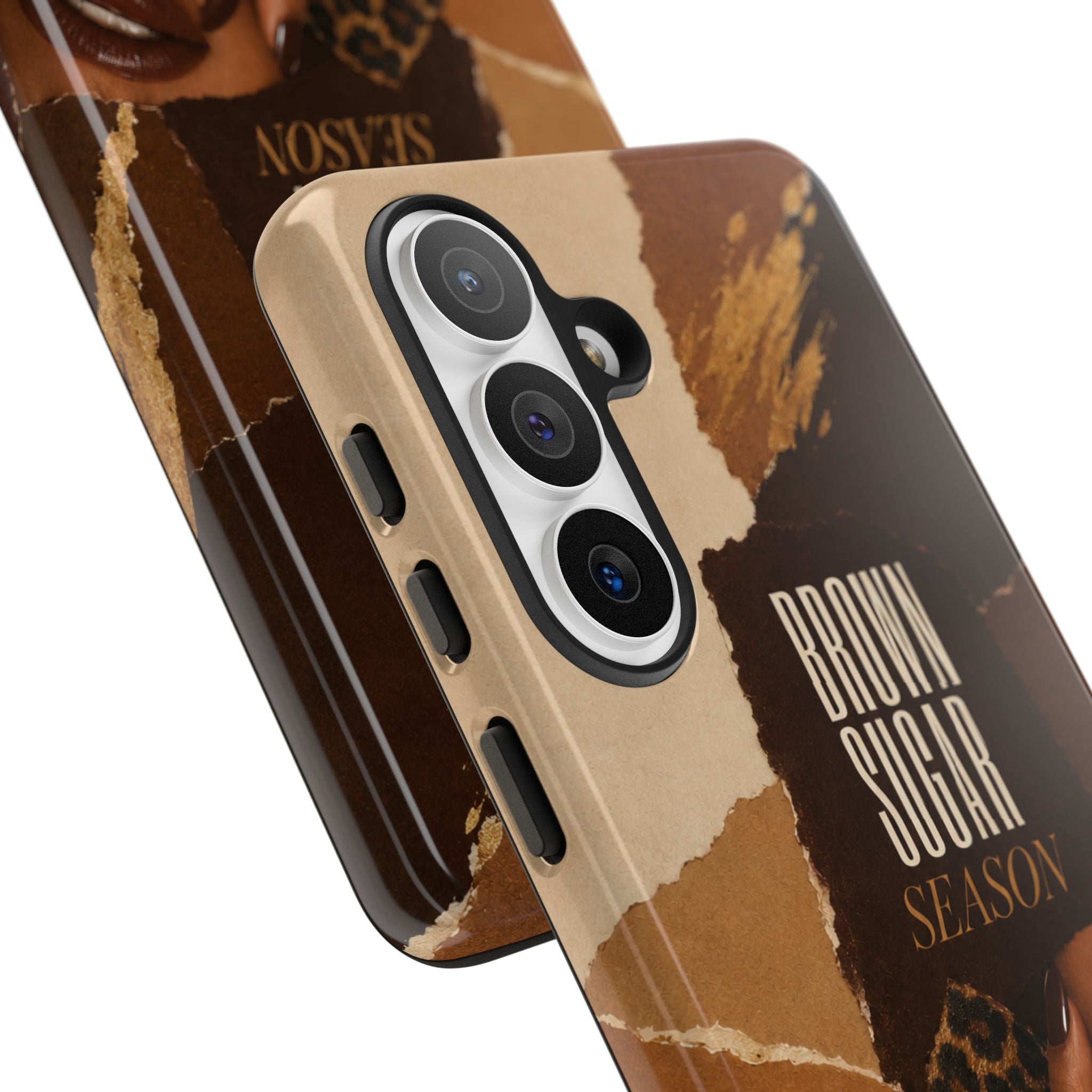 Brown Sugar Season Leopard Collage Phone Case