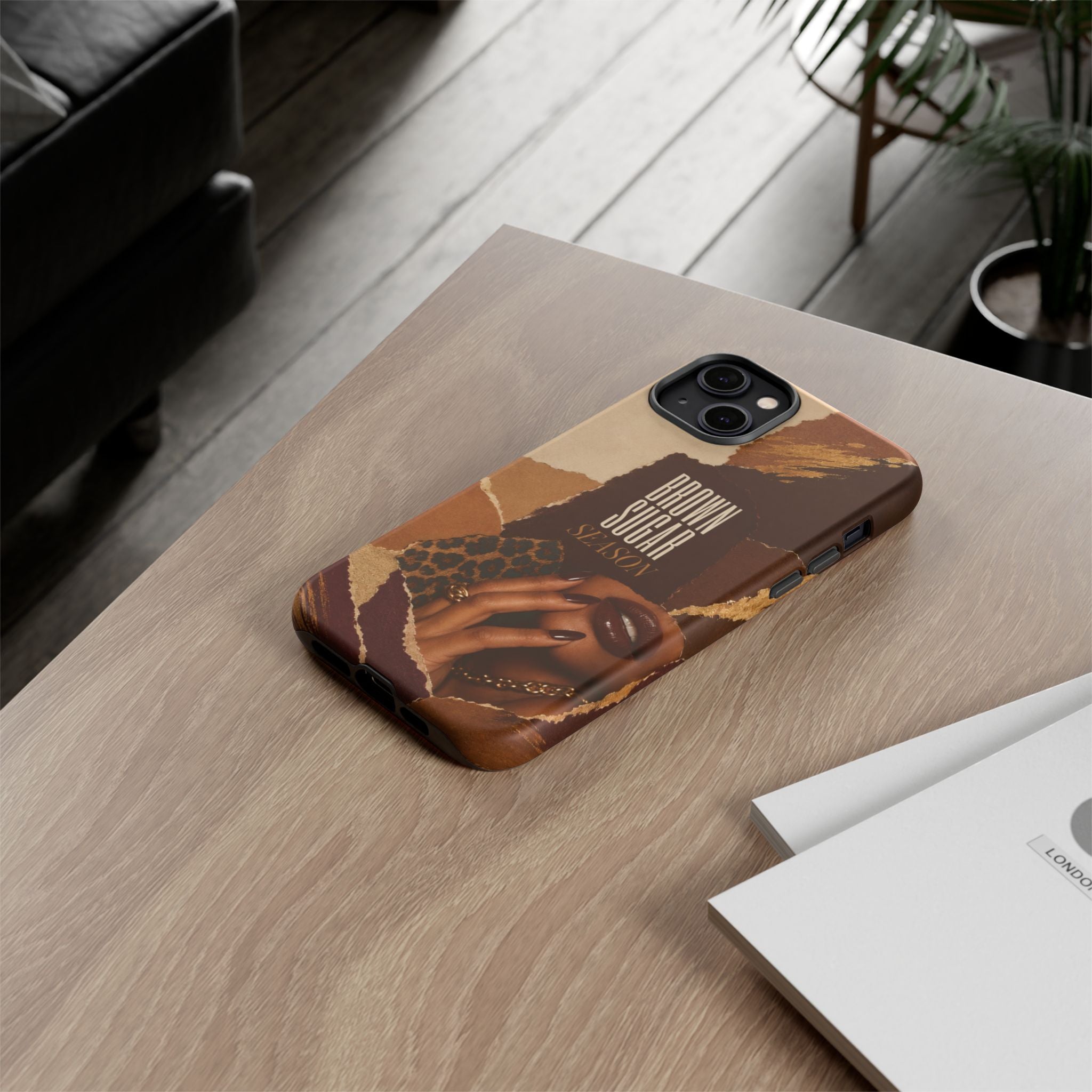 Brown Sugar Season Leopard Collage Phone Case