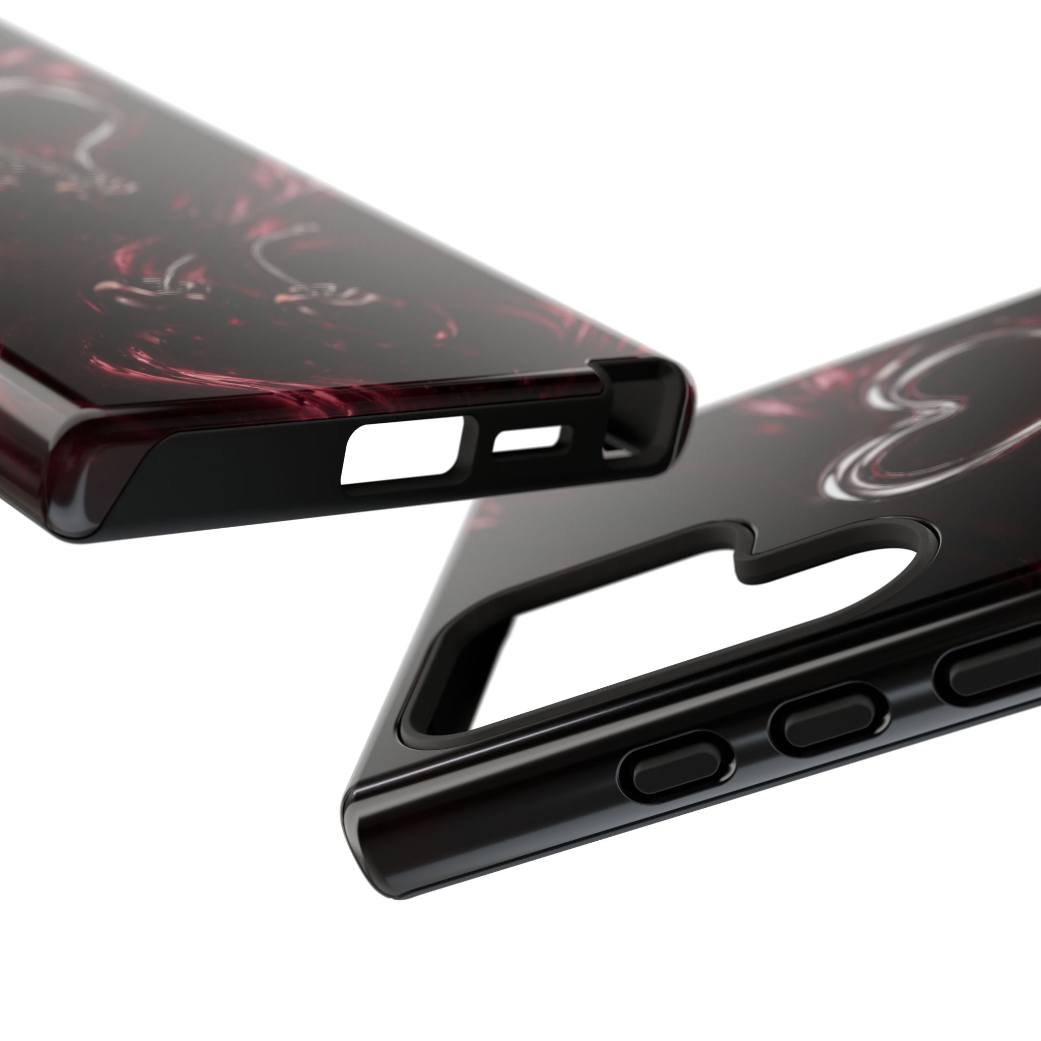 Dark Cherry Chrome Heart Phone Case