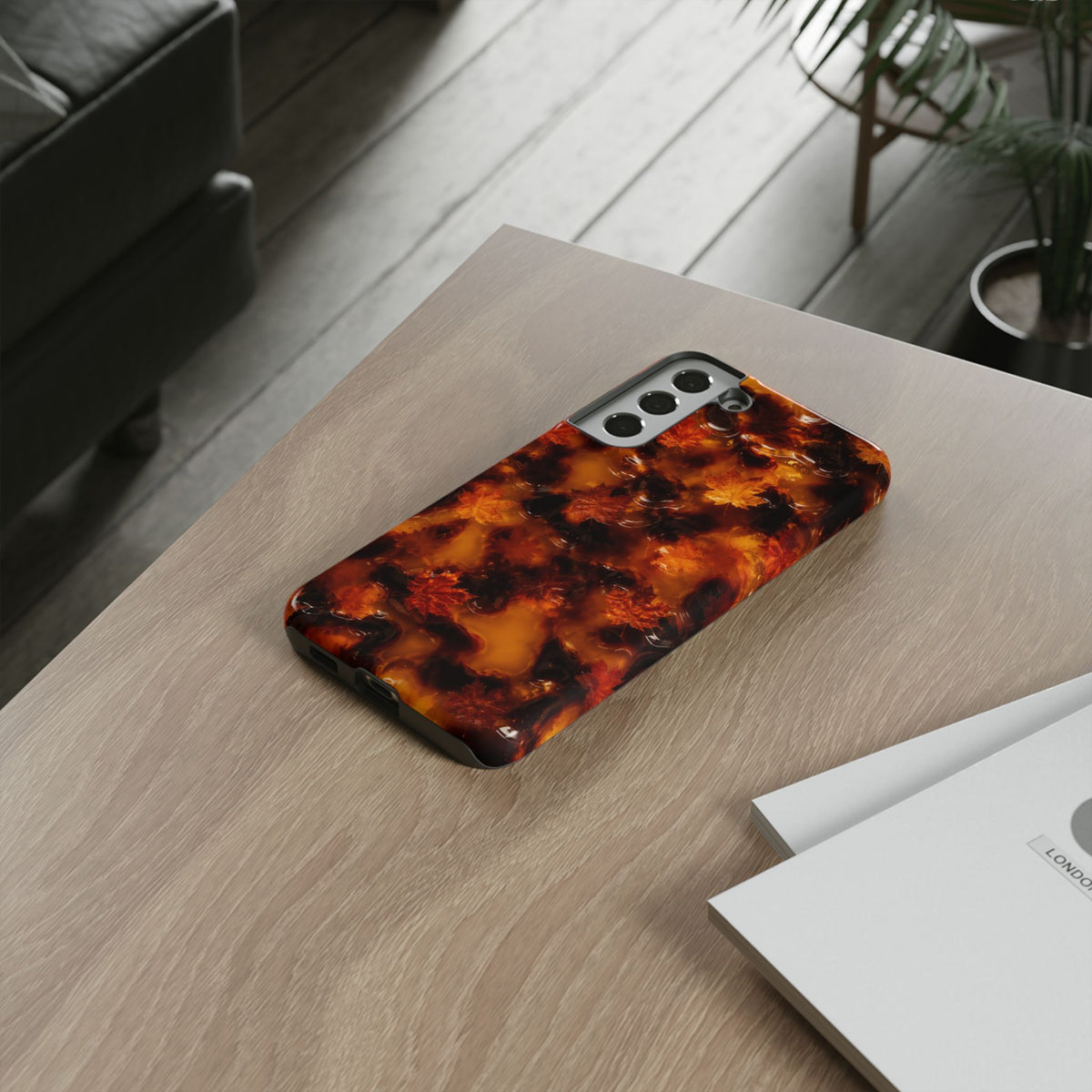 Amber Autumn Maple Leaf Phone Case