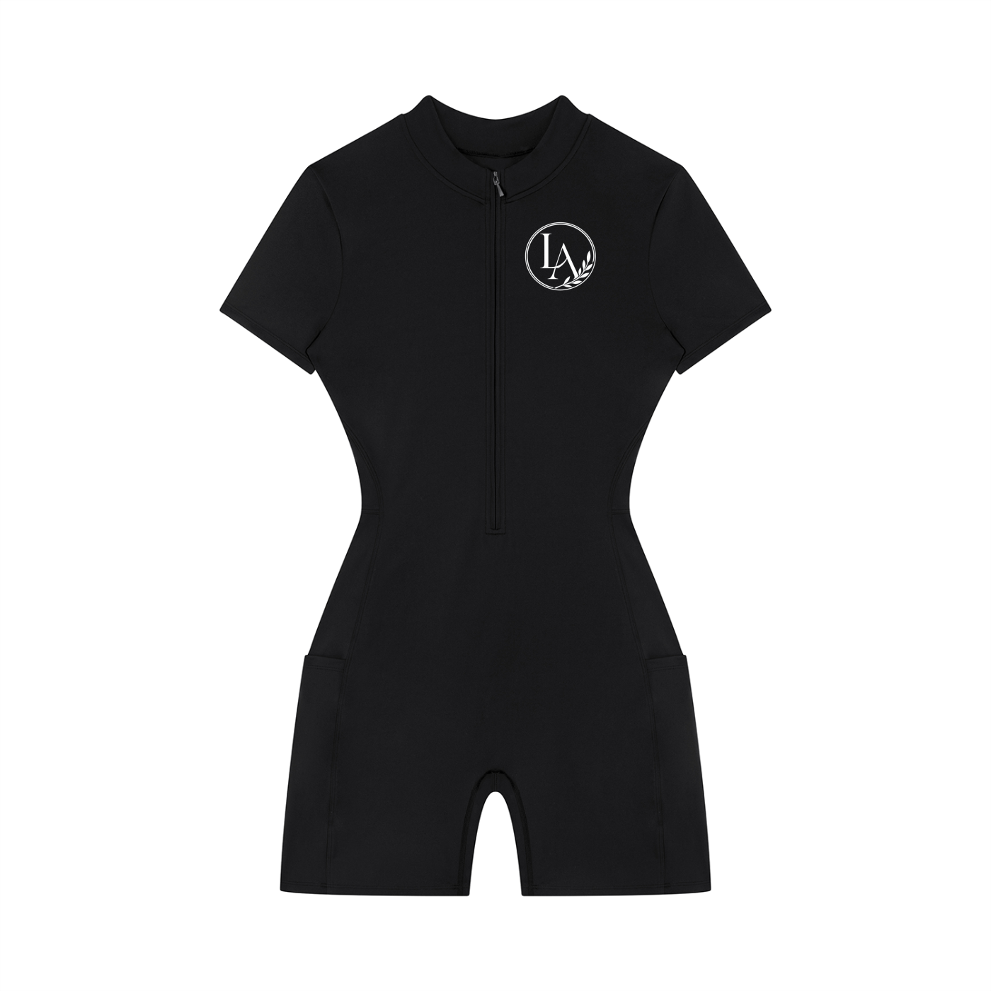 Luxuri Athletics Women's Quarter-Zip Short Sleeve Romper
