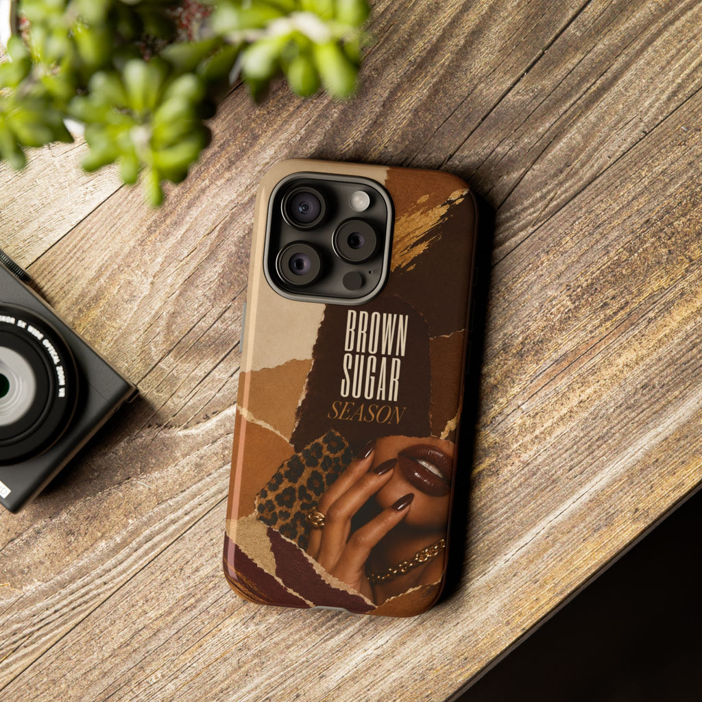 Brown Sugar Season Leopard Collage Phone Case