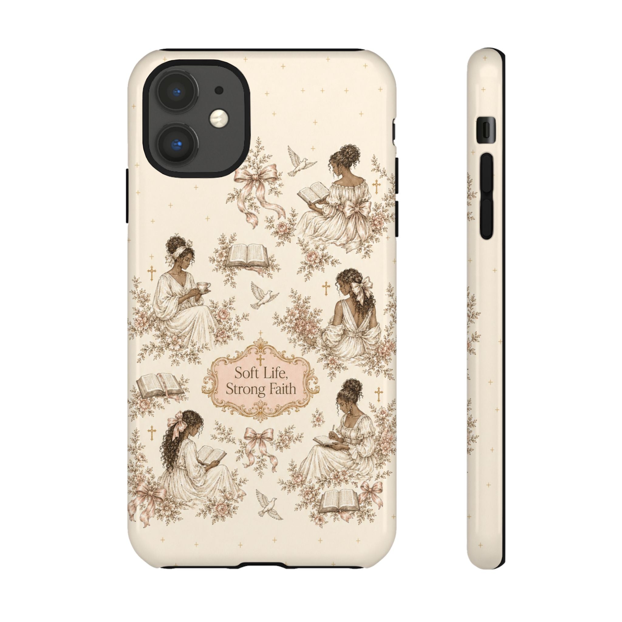 Soft Life, Strong Faith Vintage Christian Phone Case