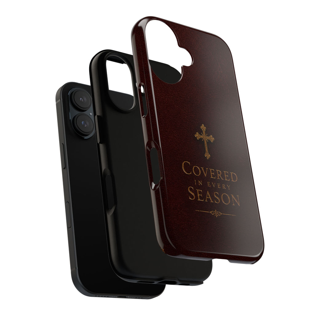 Covered in Every Season Christian Cross Phone Case