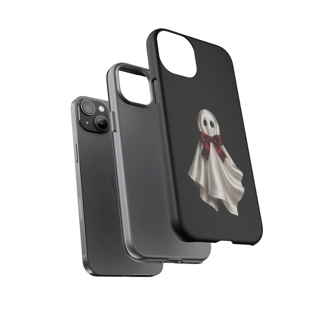 Burgundy Bow Ghost Spooky Phone Case