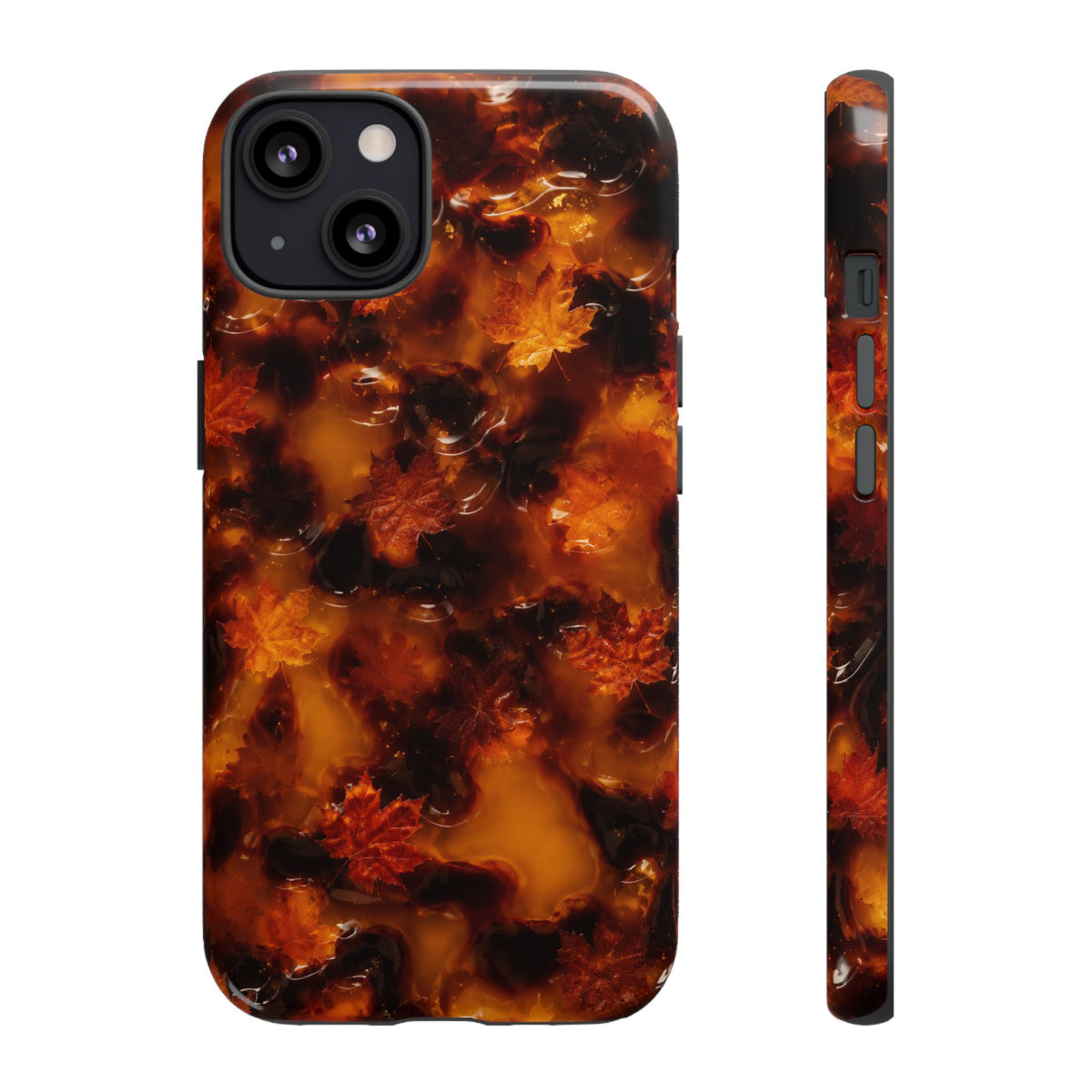 Amber Autumn Maple Leaf Phone Case