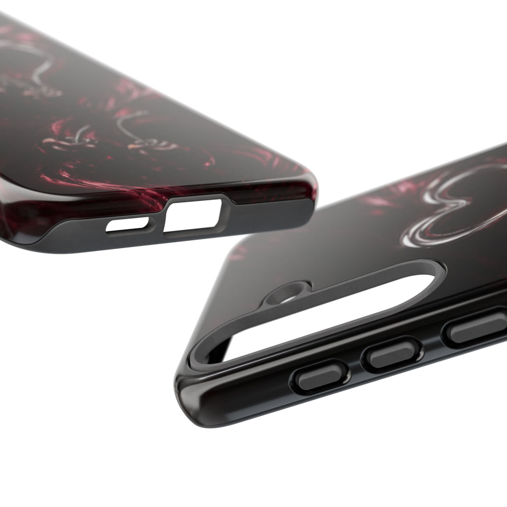Dark Cherry Chrome Heart Phone Case