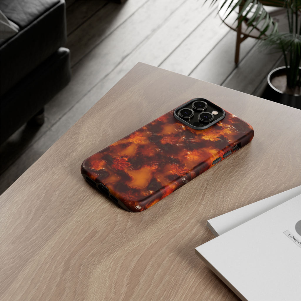 Amber Autumn Maple Leaf Phone Case