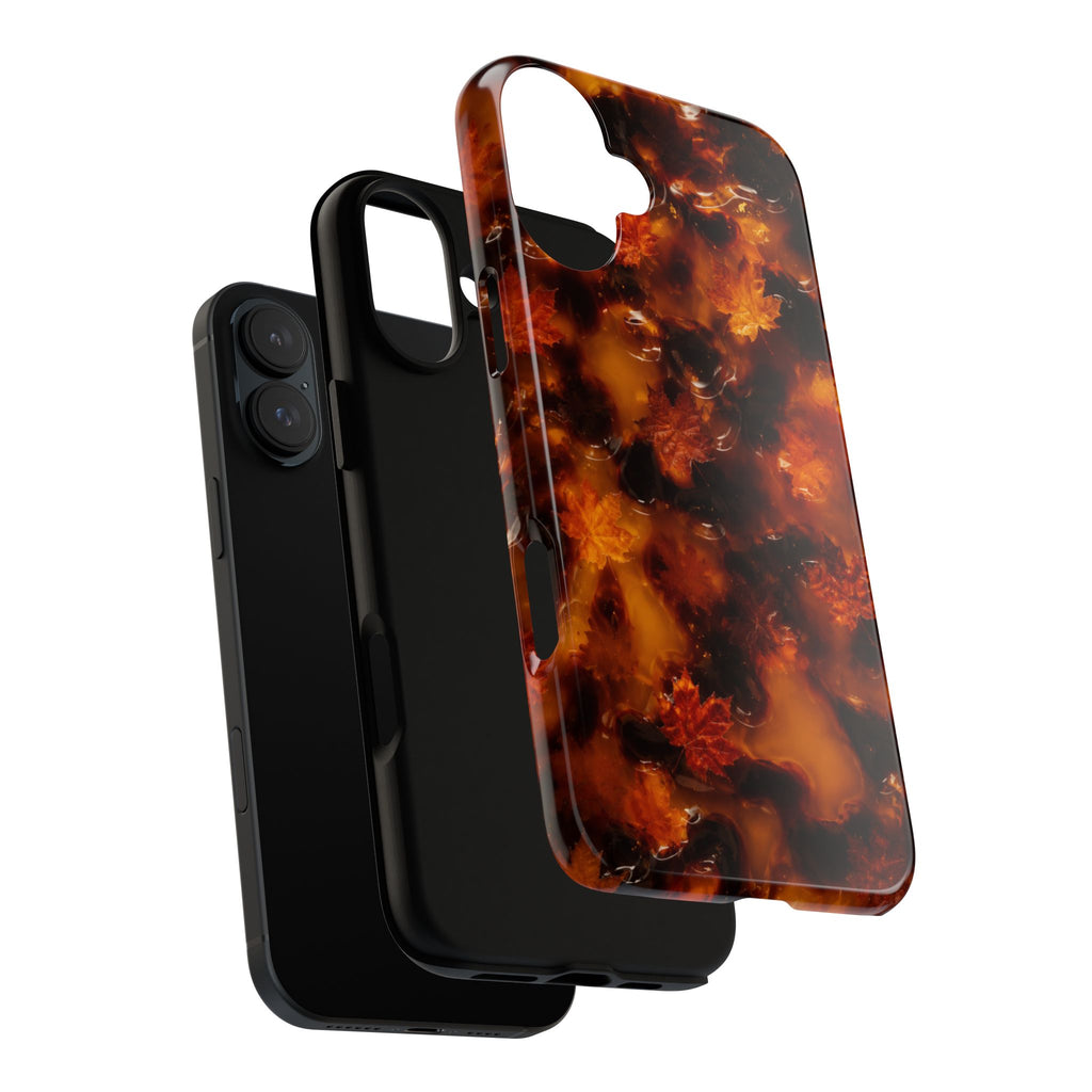Amber Autumn Maple Leaf Phone Case