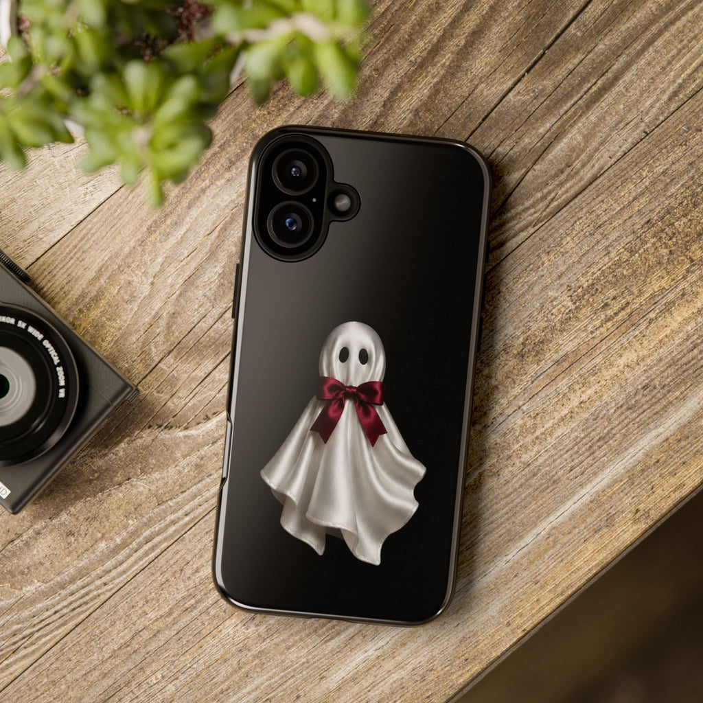 Burgundy Bow Ghost Spooky Phone Case