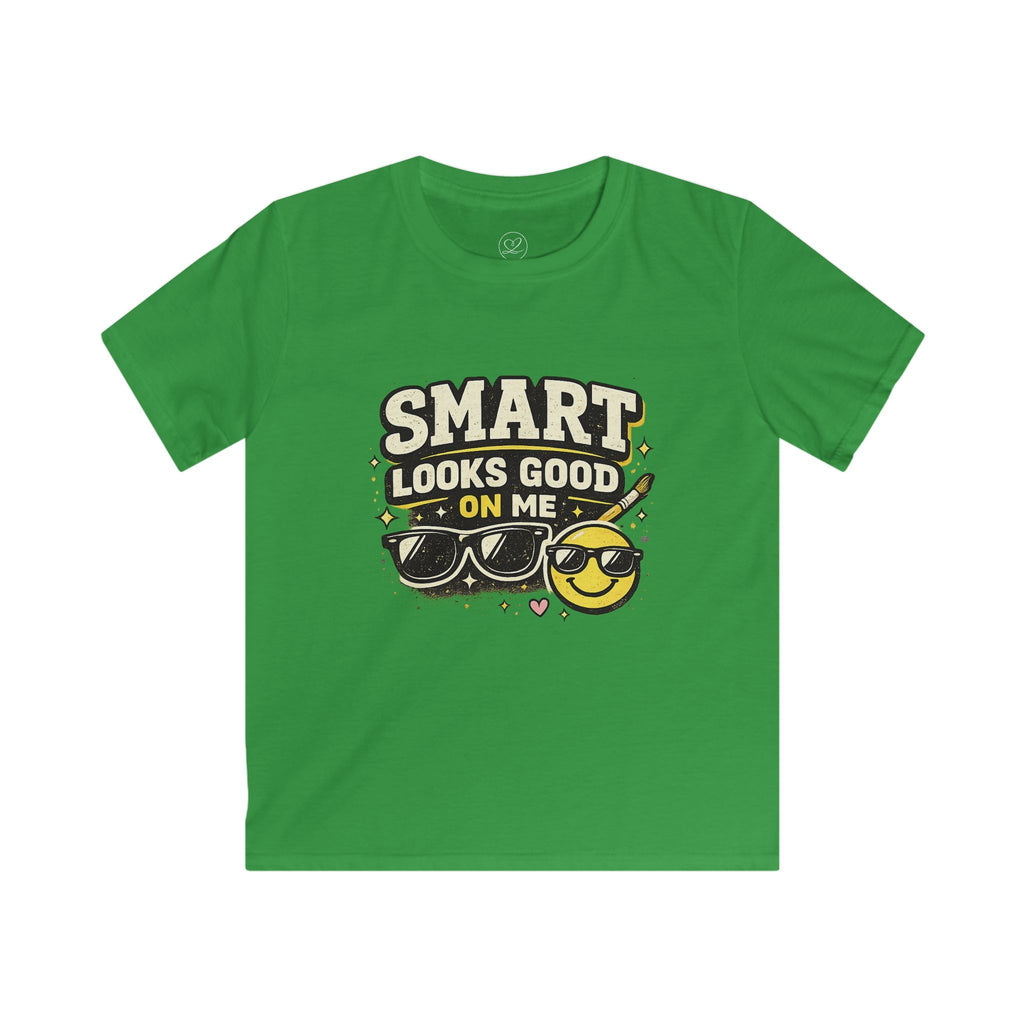 Kids Tee - "Smart Looks Good On Me" Cute Sunglasses Graphic