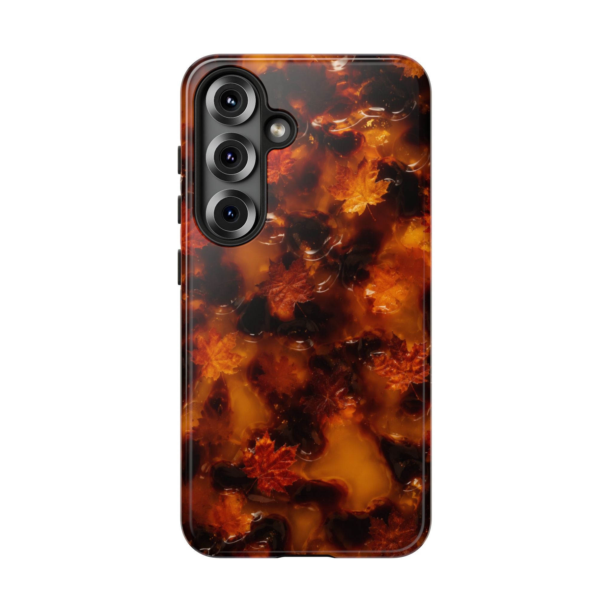 Amber Autumn Maple Leaf Phone Case