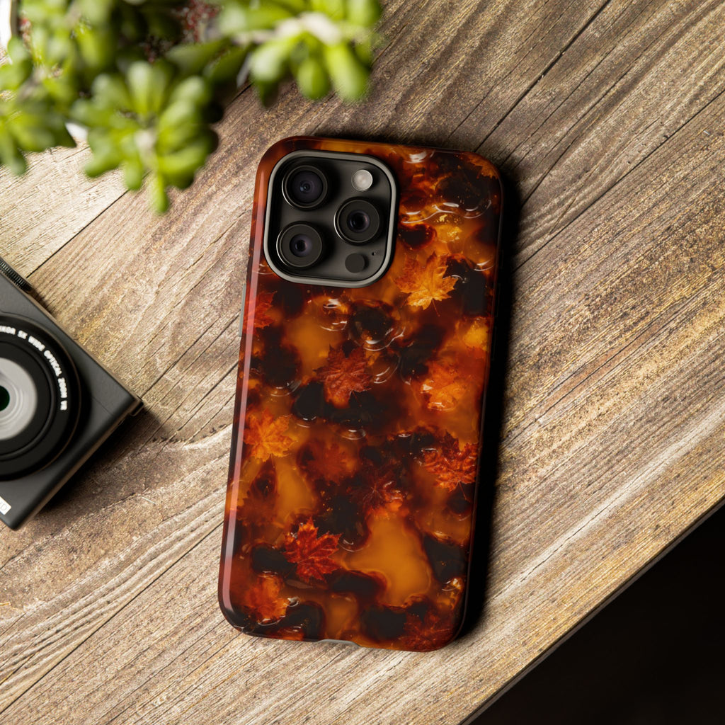 Amber Autumn Maple Leaf Phone Case