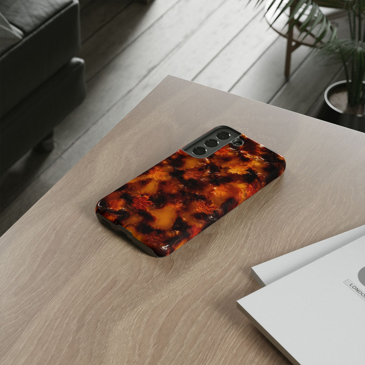 Amber Autumn Maple Leaf Phone Case